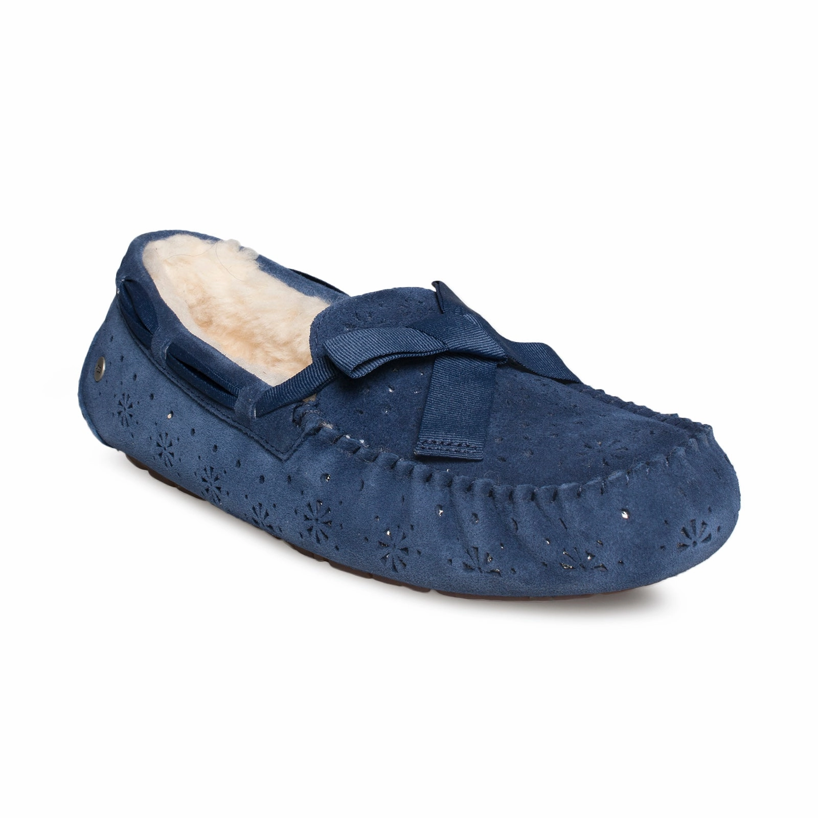 Slip Driftwood UGG Dakota Sunshine Perf Navy Slippers - Women's