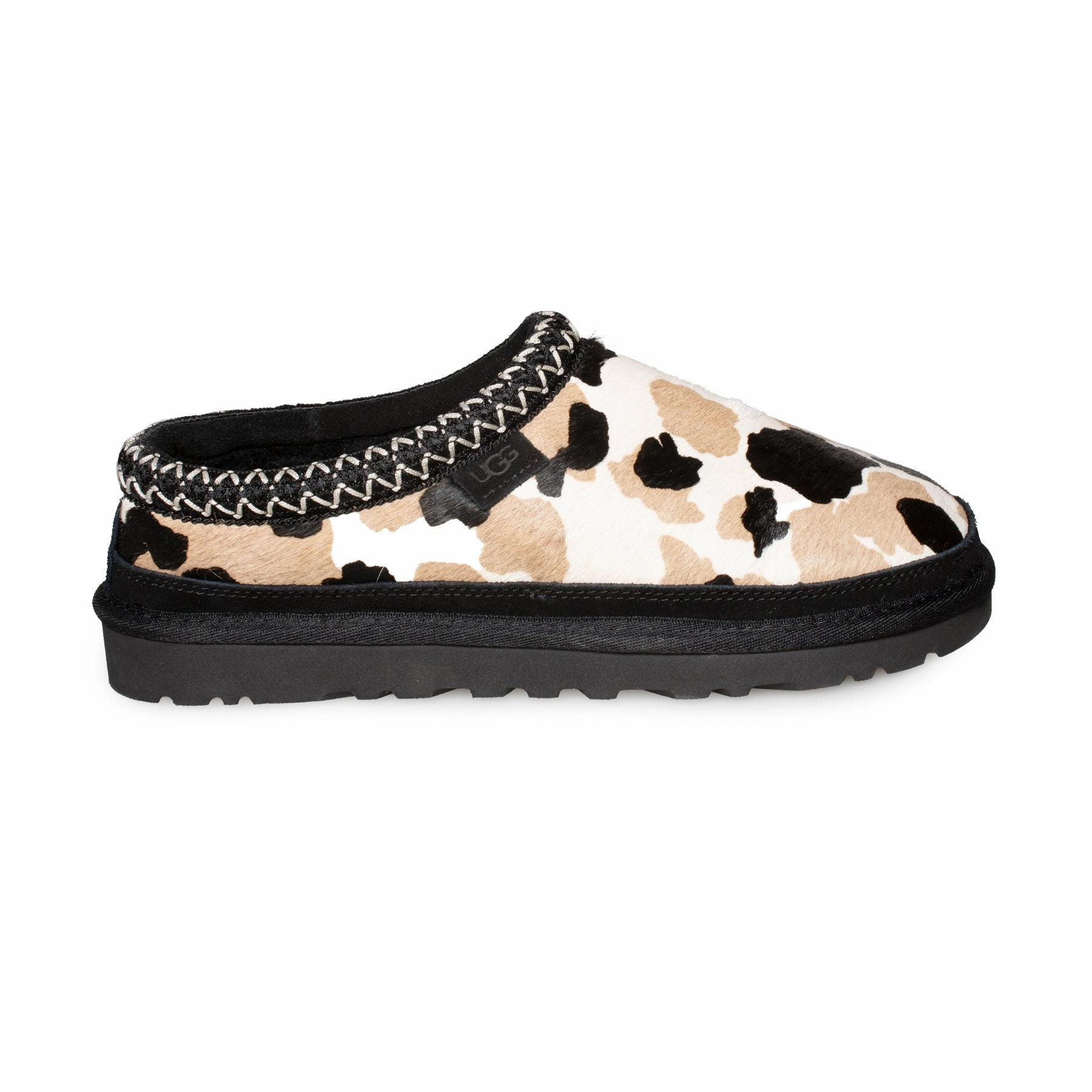 UGG Tasman Cow Print Black Slippers - Men's Lightweight Travel Slippers