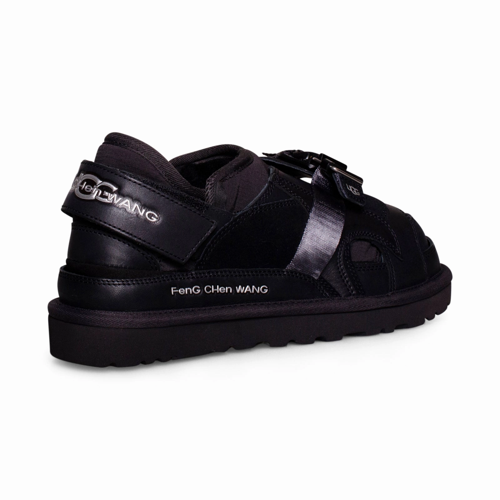 UGG X Feng Chen Wang Tasman Black Shoes - All Gender Slippers With Fur On Top