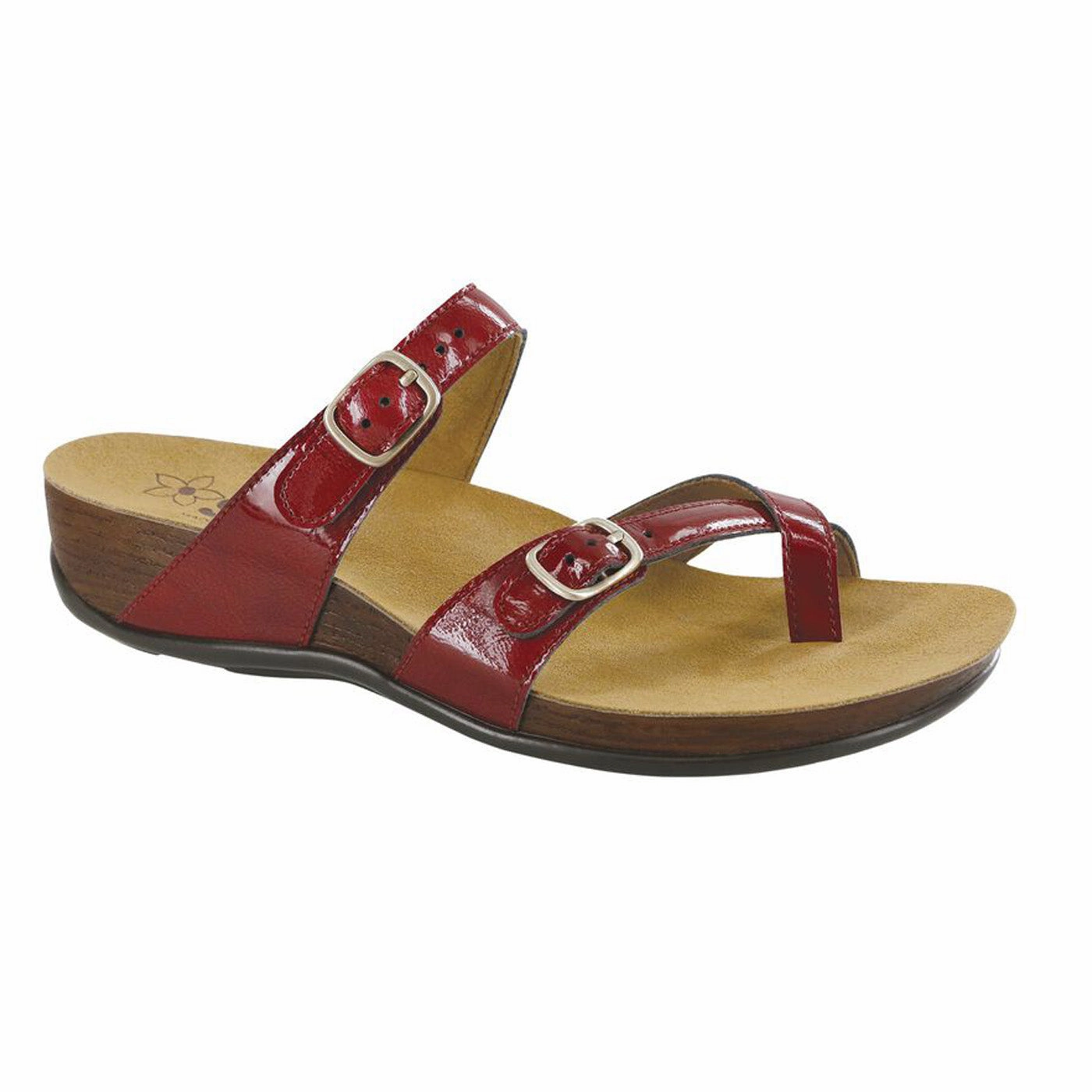 Women's Shelly Toe Loop Slide Sandal Lipstick Shoes Arch Support Flat Feet