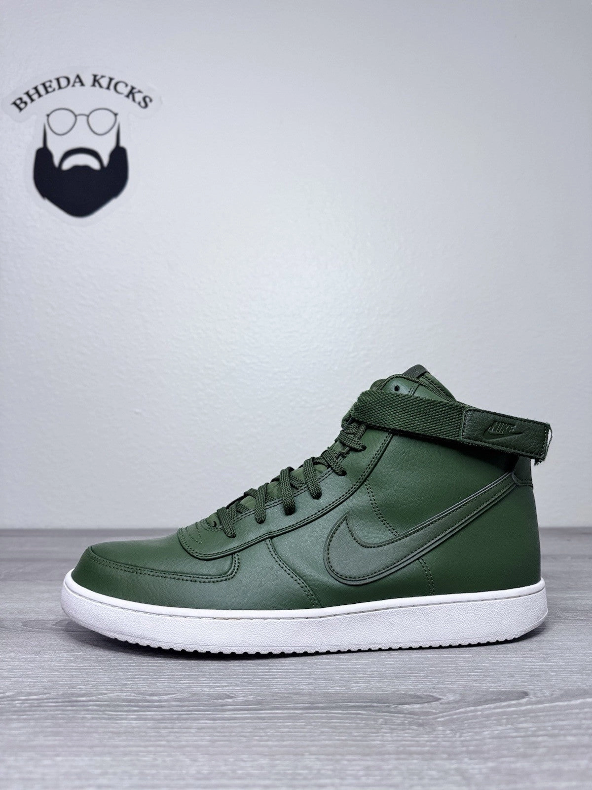 Size 15 - Nike Vandal Supreme Leather High Legion Green AH8518-300 Preowned Asics Shoe Model Chart