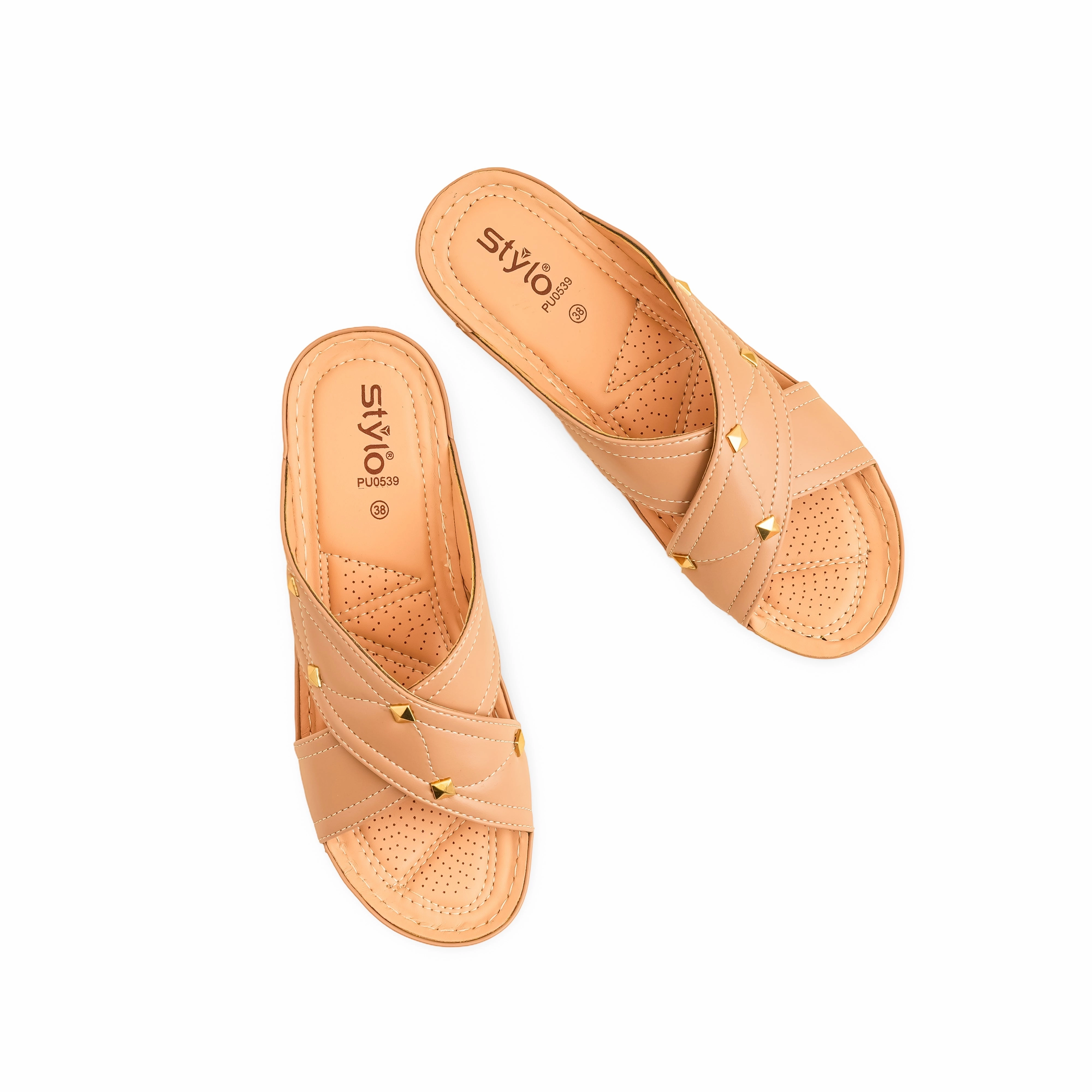 Beige Formal Slipper PU0539 Camp Slides