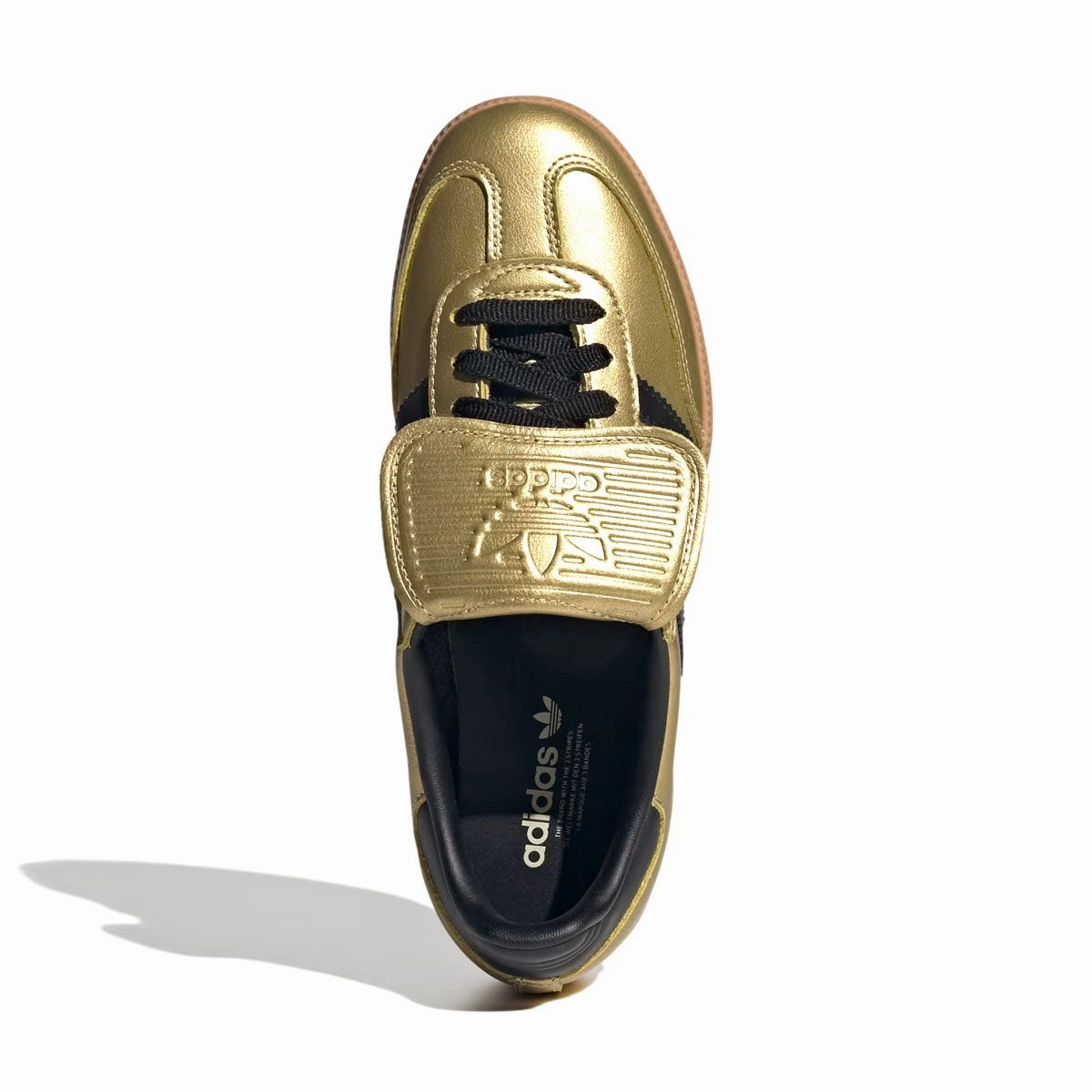 Wmns Samba Long Tongue 'Gold Metallic Black Gum' Classic Adidas Wrestling Shoes