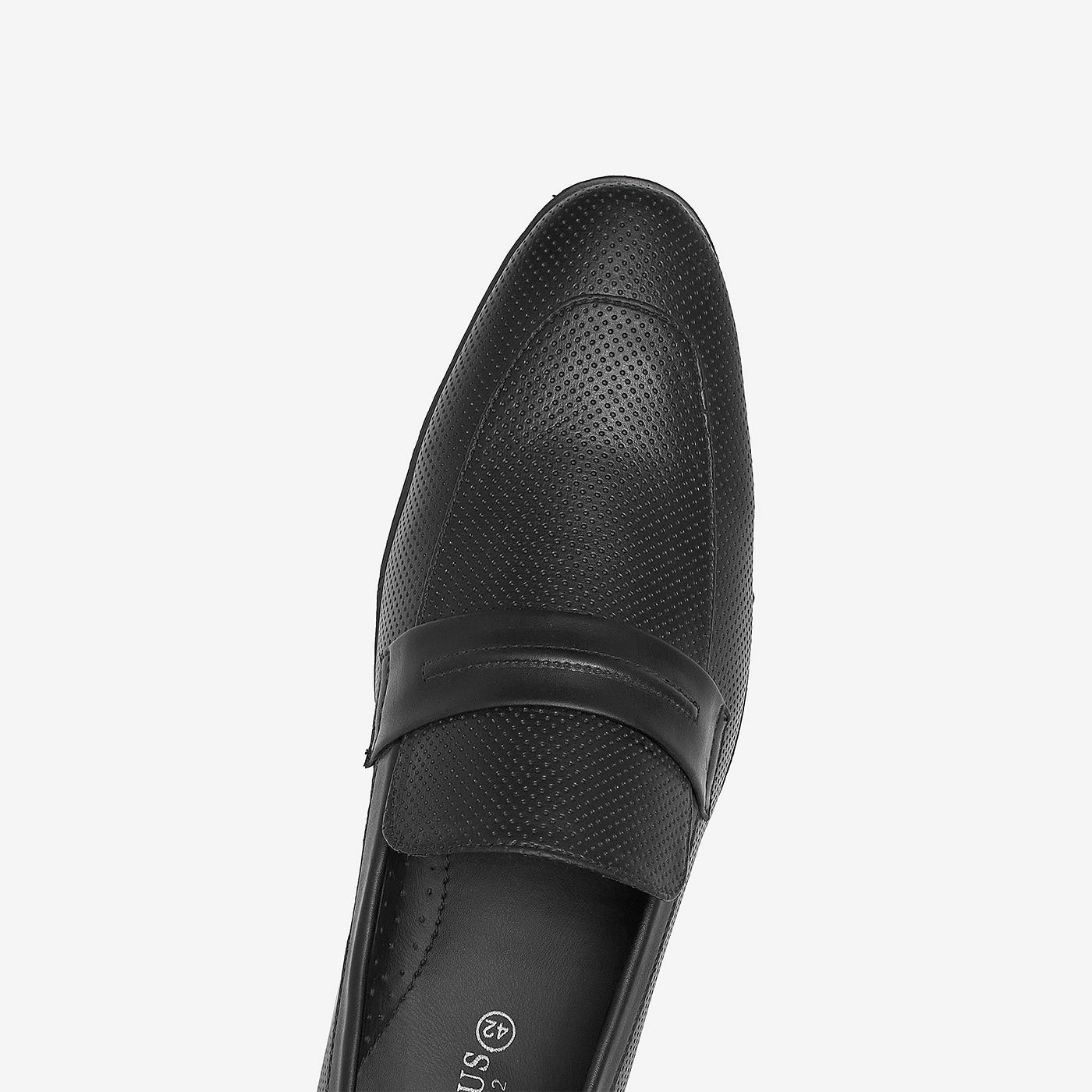 Chunky High Heel Loafers Men's Textured Formals