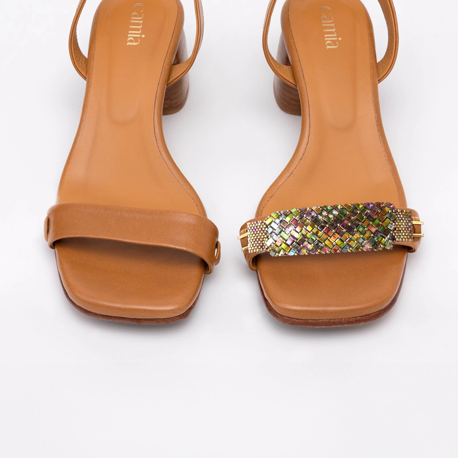 Camel Heeled Swap Sandal Aqua with Gladiator Sandals Slip-in