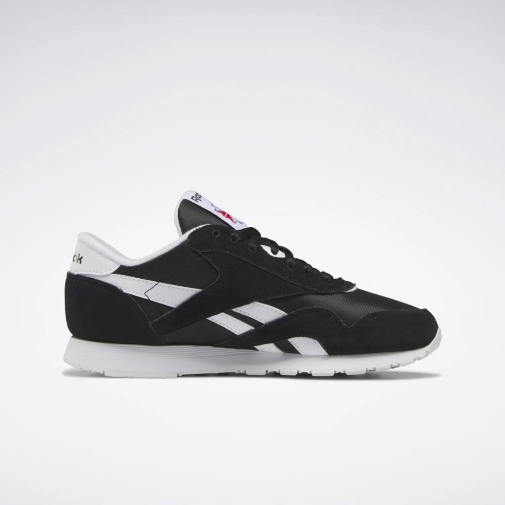 Reebok Footwear Women Classic Nylon Shoes CORE BLK/FTWR WHT/FTWR WHT Dance Sneakers Near Me