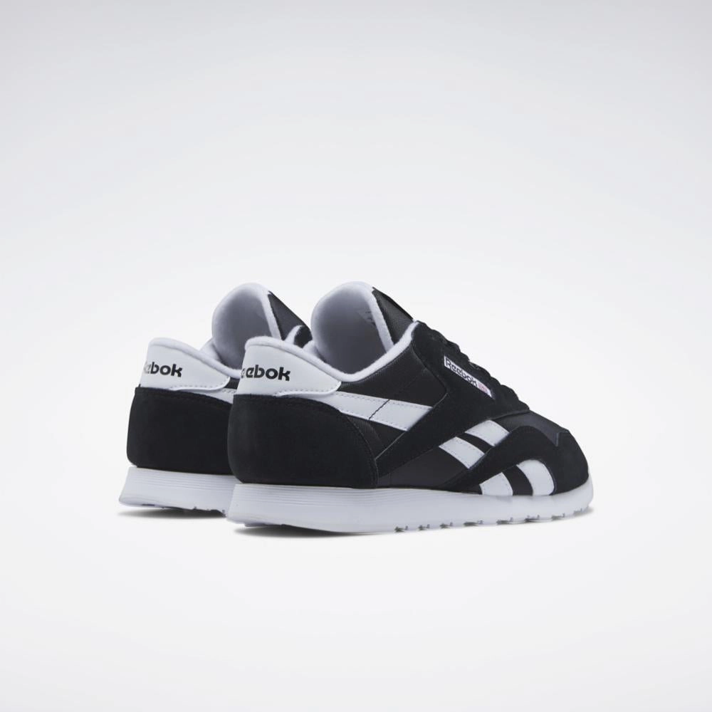 Reebok Footwear Women Classic Nylon Shoes CORE BLK/FTWR WHT/FTWR WHT Mcqueen Sneakers On Sale