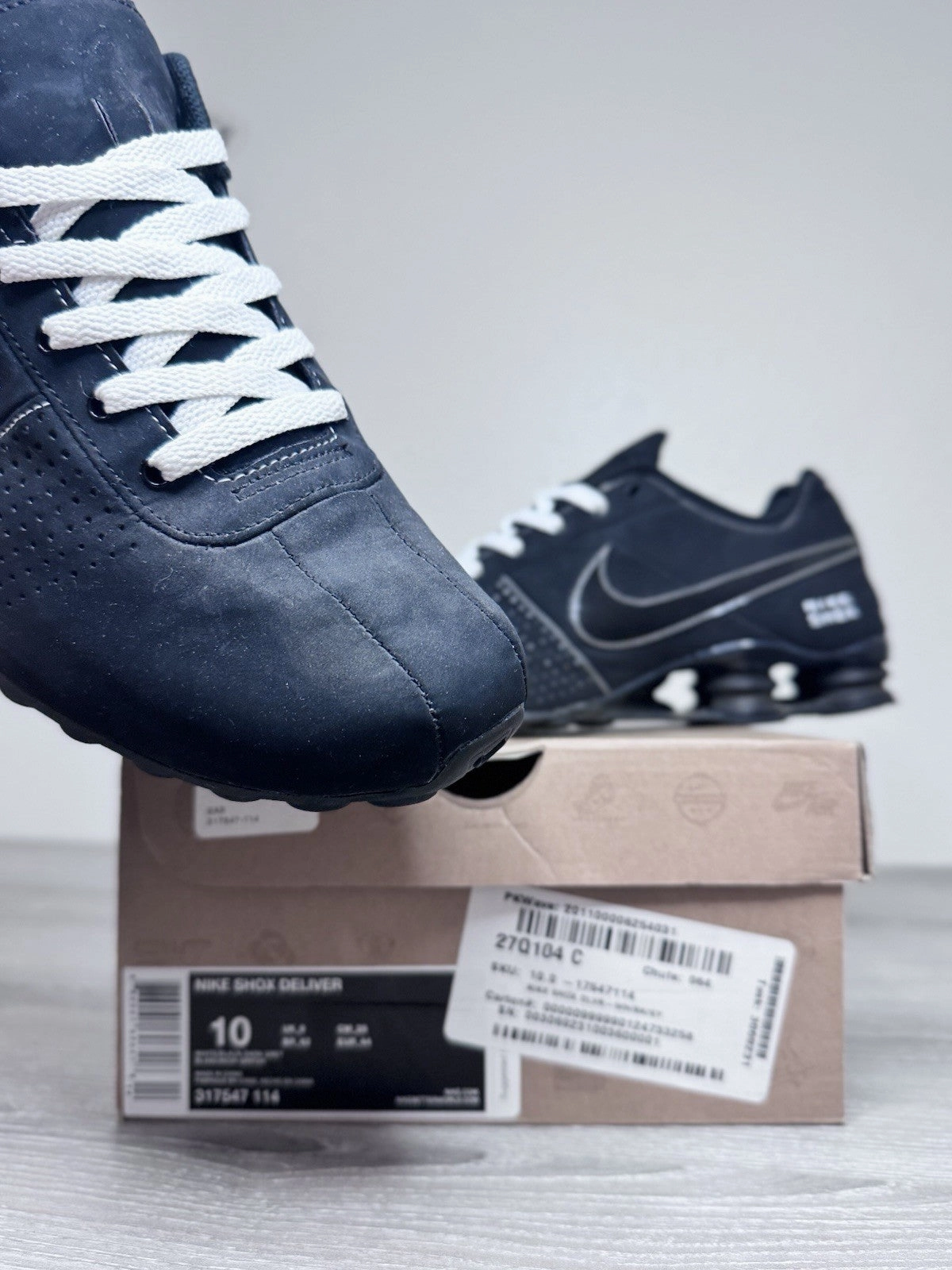 Asics X Packer Shoes Size 10 - Nike Shox Deliver 317547-021 Mens Shoes Sneakers Black Triple Black