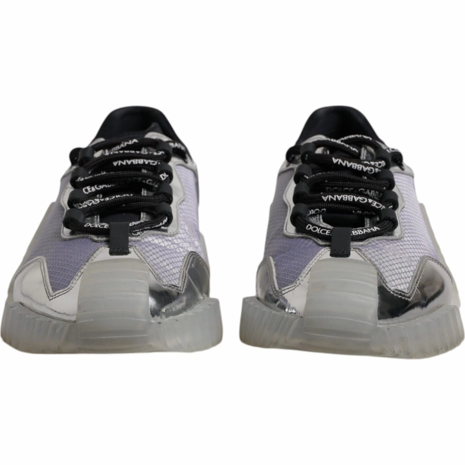 Dolce & Gabbana Silver Black Nylon NS1 Low Top Sneakers Shoes Onitsuka Tiger Mexico 66 Sneakers