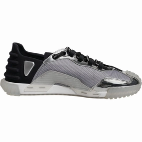 Trump Sells Assassination Sneakers Dolce & Gabbana Silver Black Nylon NS1 Low Top Sneakers Shoes