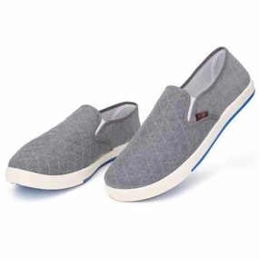 Canvas Breathable Slip On Loafers Casual Men Solid Cotton Shoes Driving Shoes Best Casual Hiking Shoes