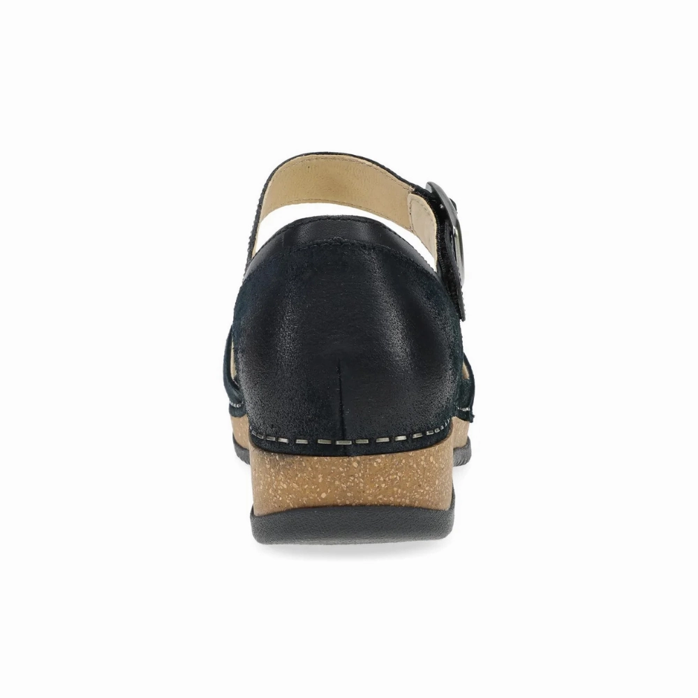 Dansko Mae Black Burnished Suede Mary Jane (Women's) Gola Casual Shoes