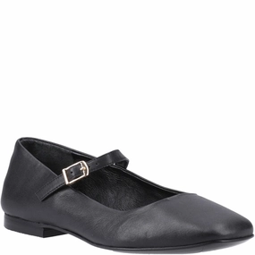 Comfortable Flat Shoes For Wide Feet Black Leather Pasha Ballerinas