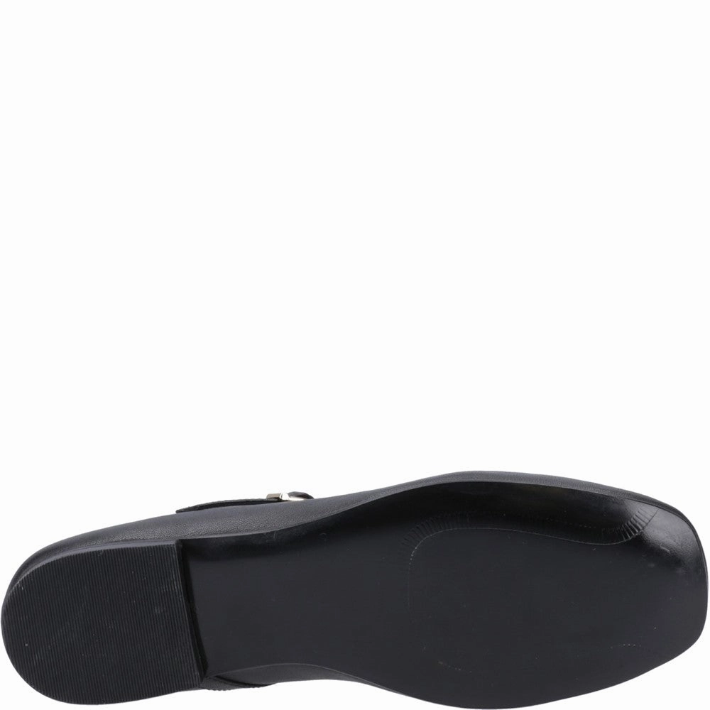 Black Leather Pasha Ballerinas Baby Flat Shoes