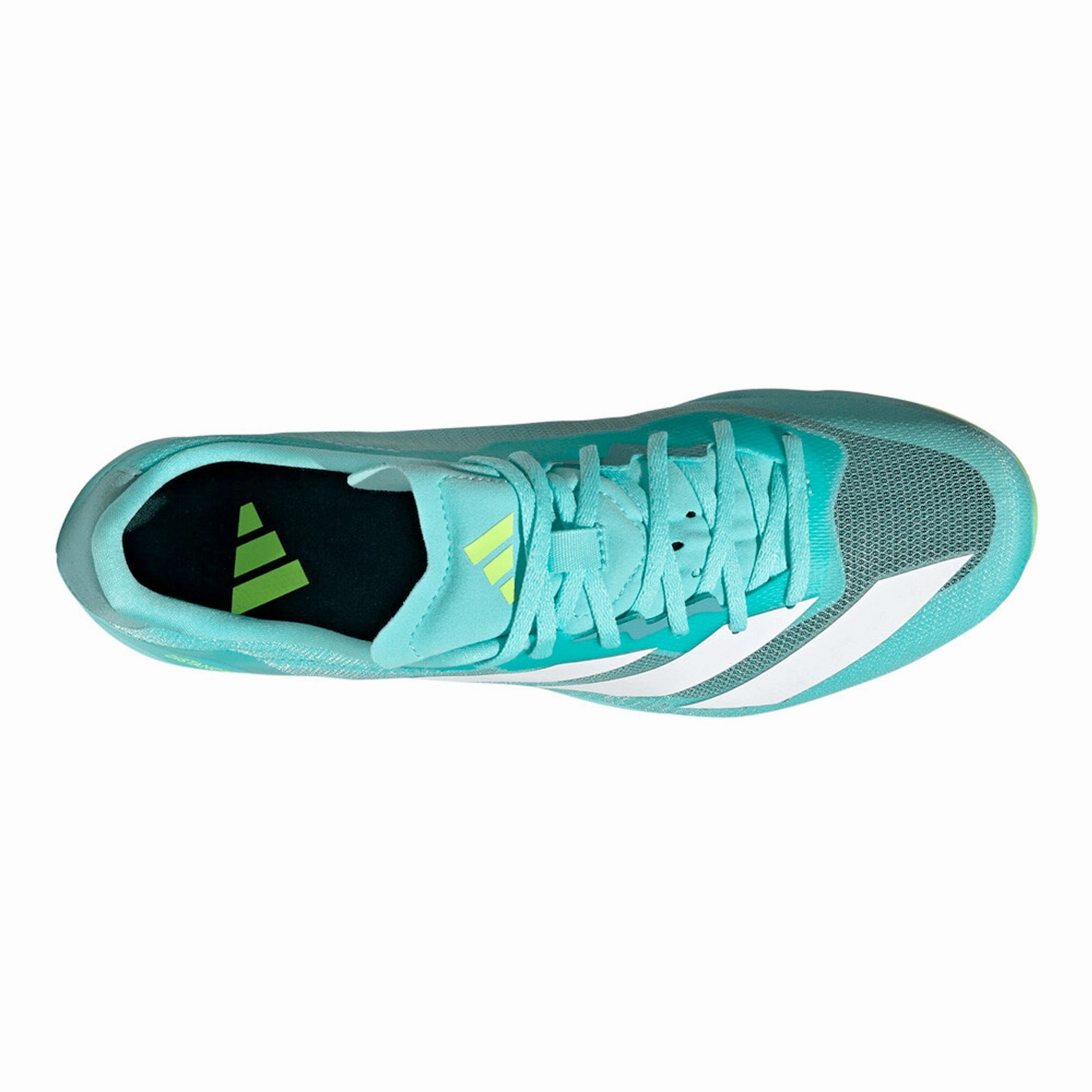 Distancestar Running Spikes Flash Aqua / Cloud White / Lucid Lemon Adidas Shoes The Brand With The 3 Stripes