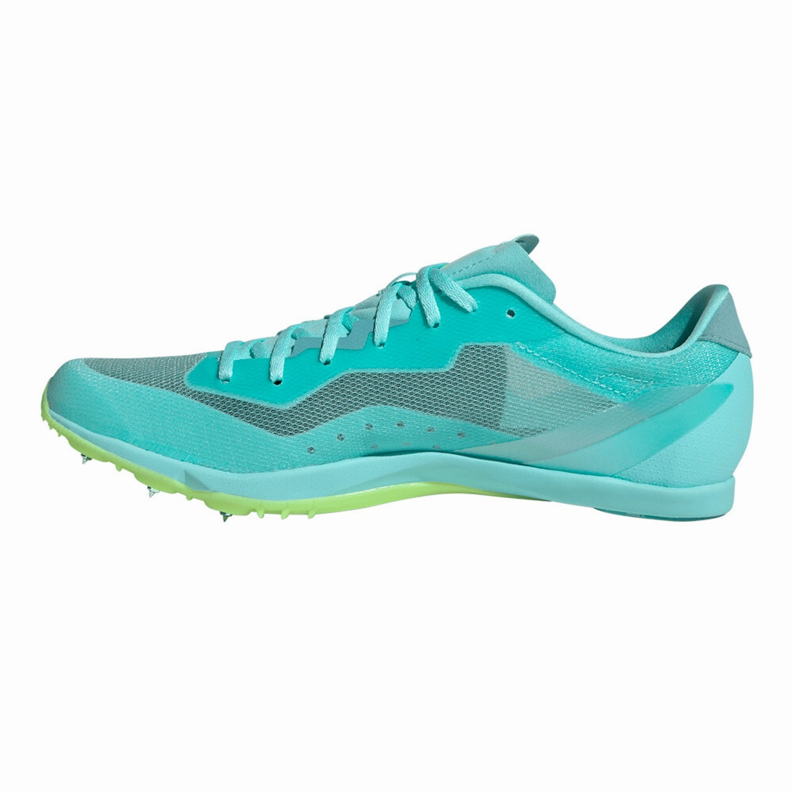 Adidas Comfort Shoes Distancestar Running Spikes Flash Aqua / Cloud White / Lucid Lemon