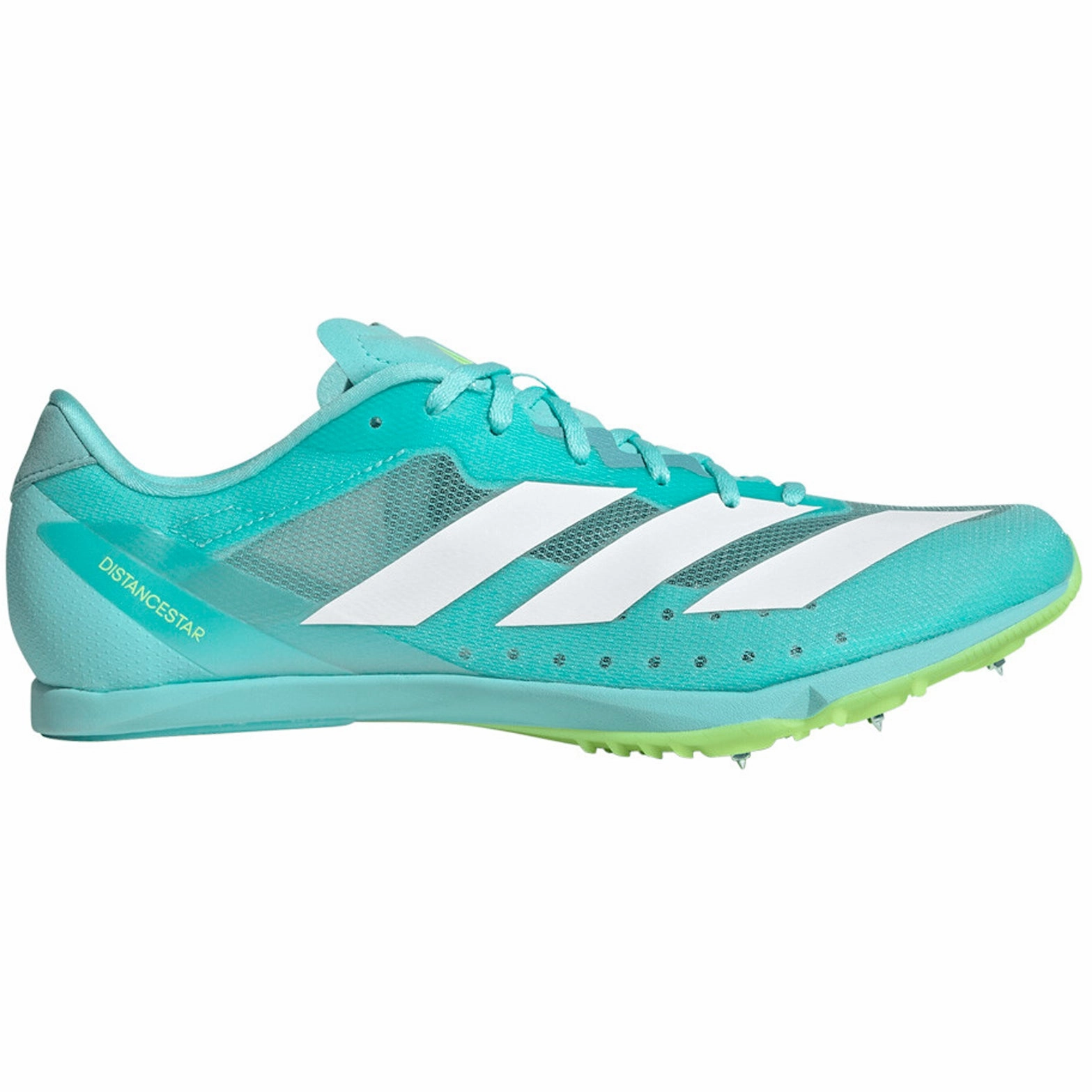 Distancestar Running Spikes Flash Aqua / Cloud White / Lucid Lemon Adidas Courtflash Tennis Shoes