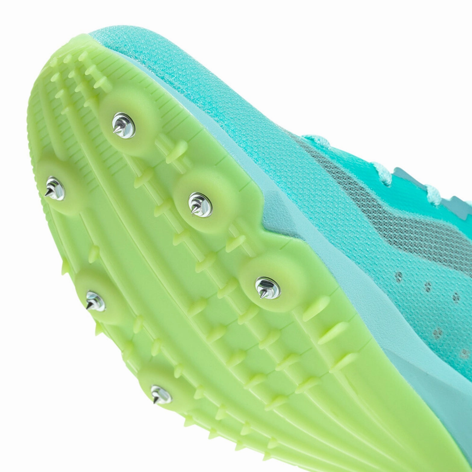 Adidas Dia De Los Muertos Shoes Distancestar Running Spikes Flash Aqua / Cloud White / Lucid Lemon
