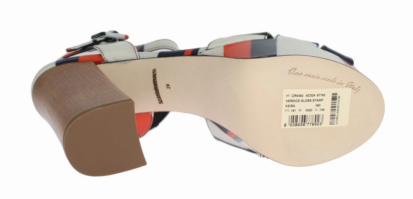 Slide Sandals Fashion Multicolor Leather Ankle Strap Sandals