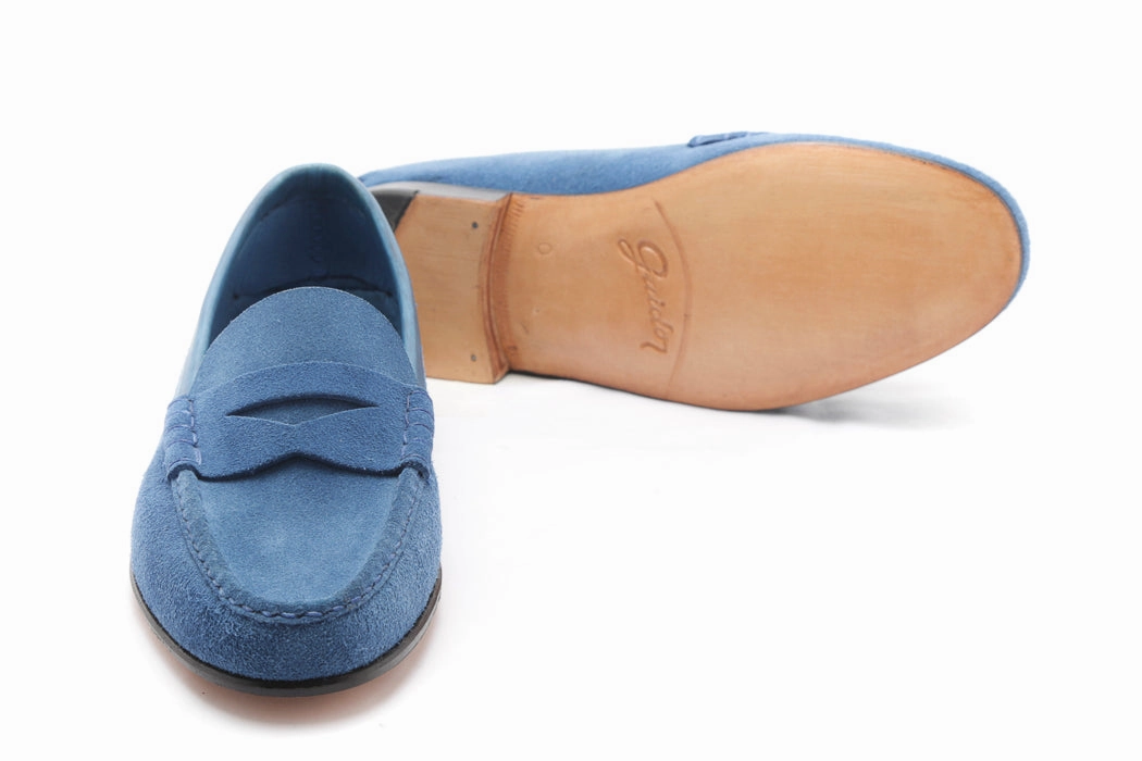 Vionic Loafers Moccasin Simple Sole Suede Blue