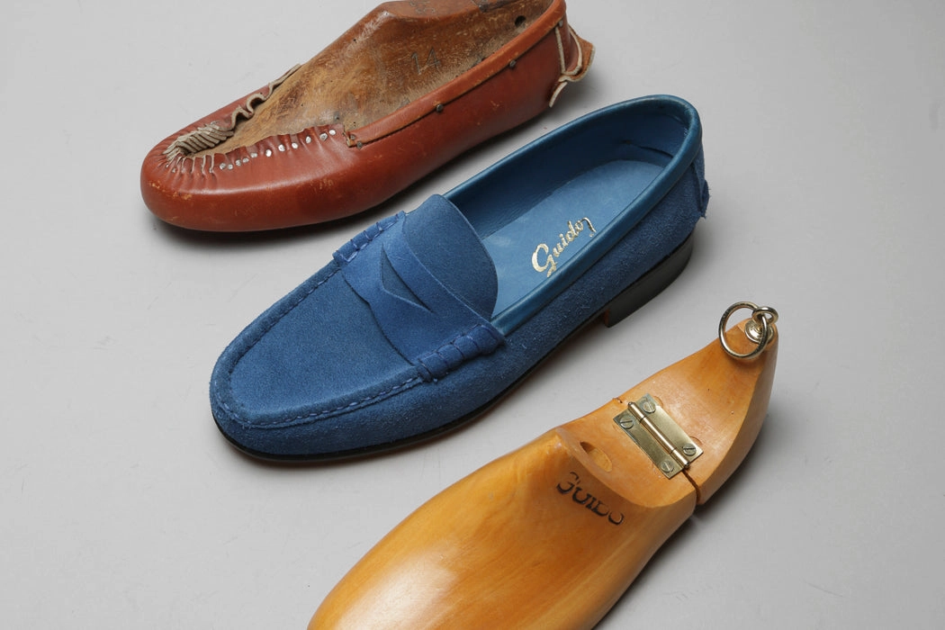 Square Loafers Moccasin Simple Sole Suede Blue