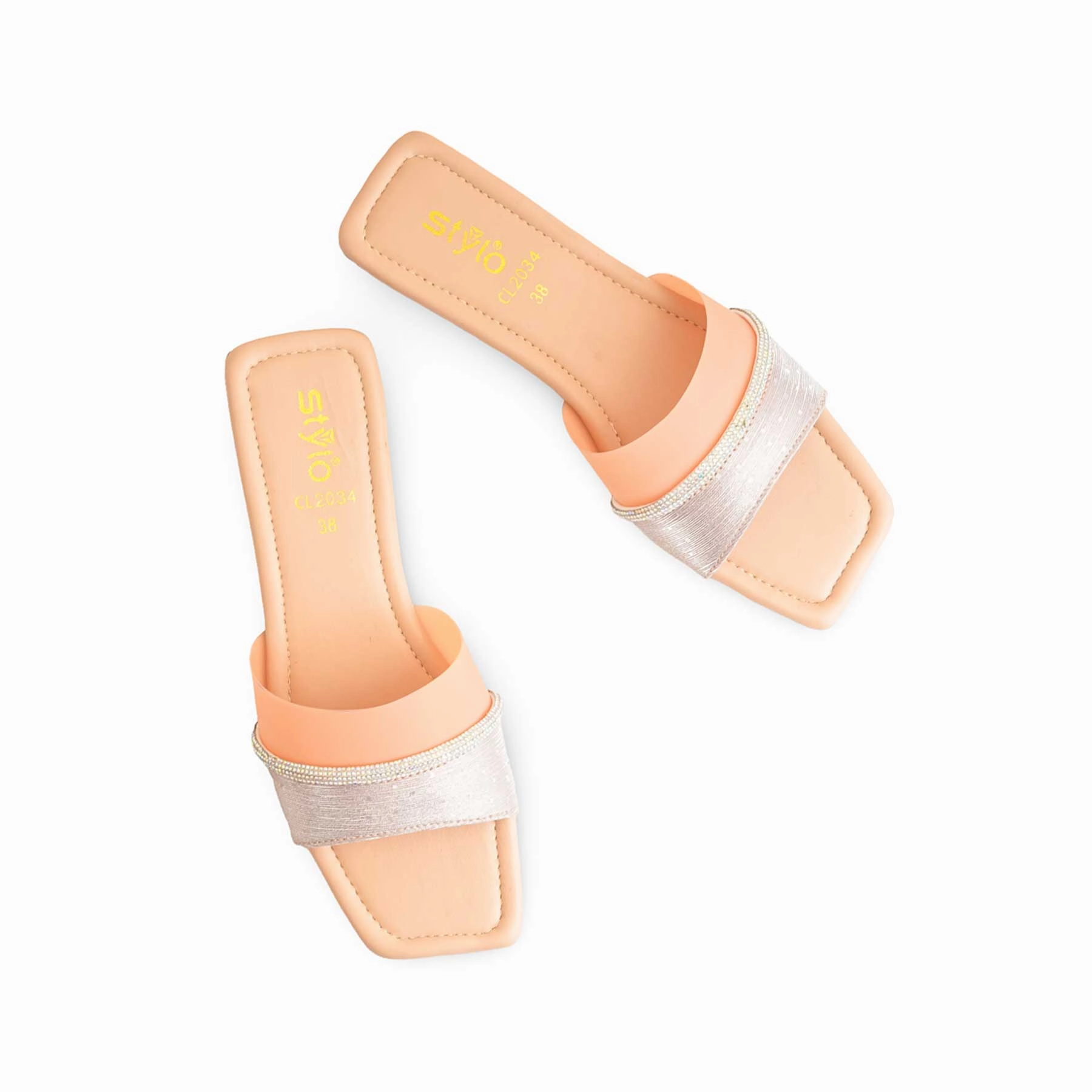 Peach Casual Slipper CL2034 Shoes For Casual Pants