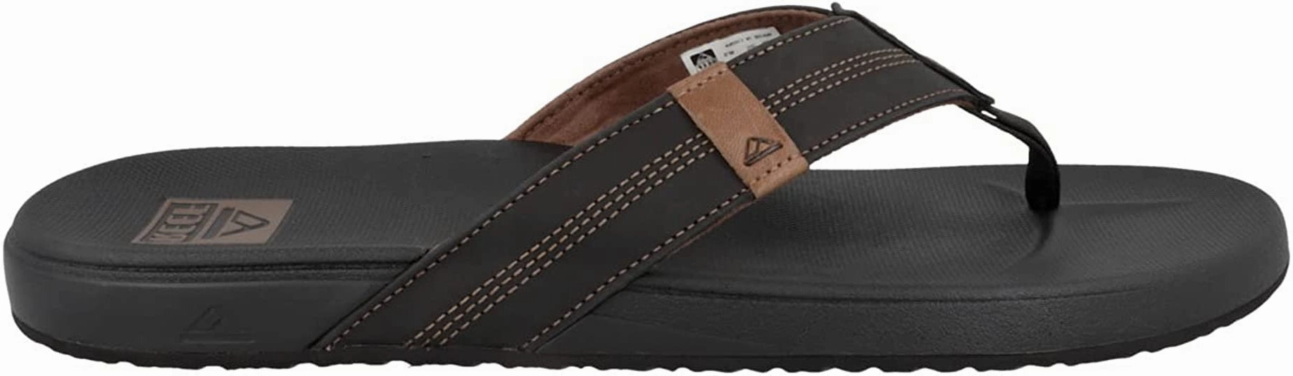 Reef Cushion Phantom LE Leather Men's Flip Flop Coffee/ Black - CI5746 Brickstone Slippers