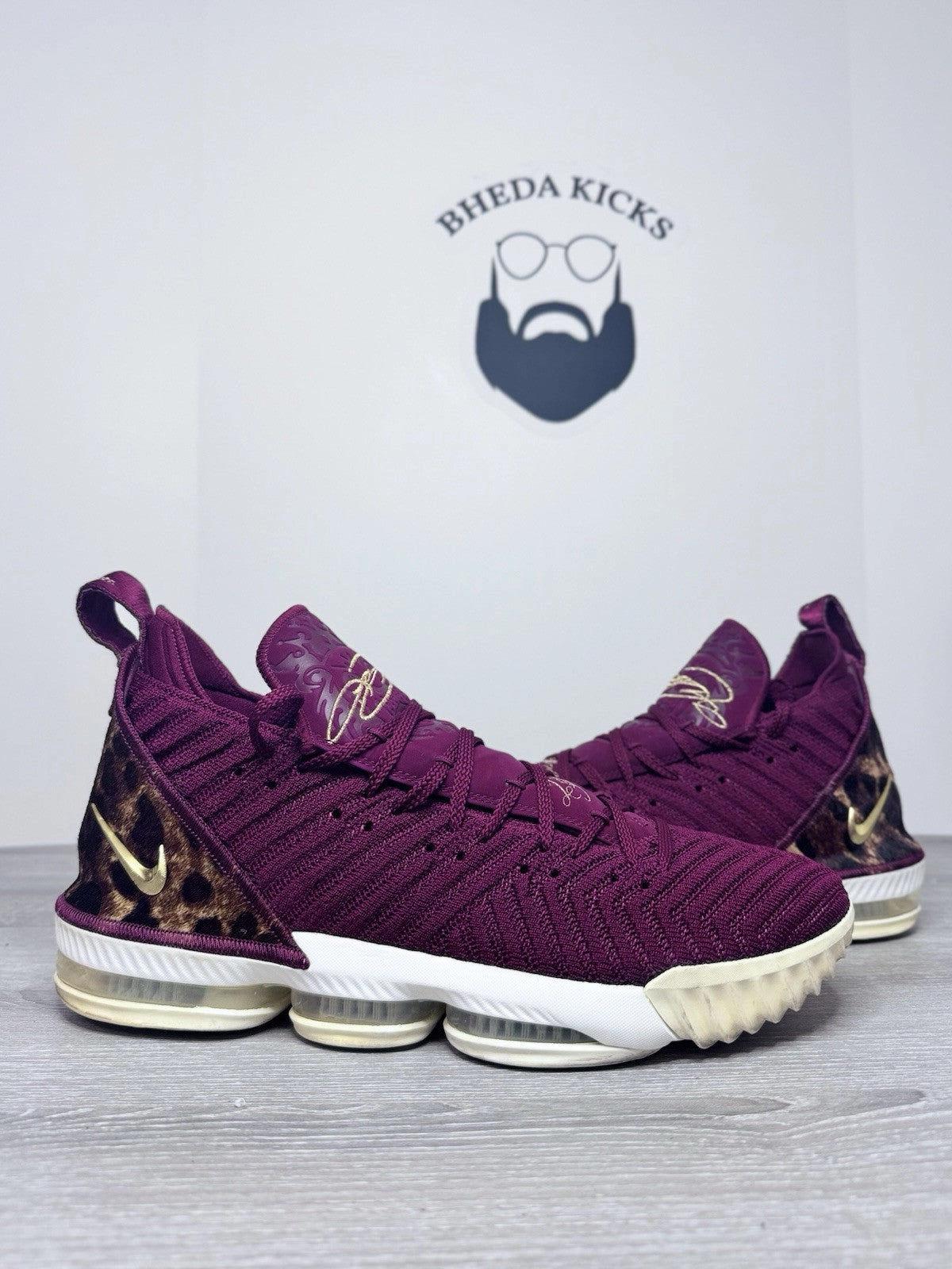 Asics Size 13 - Nike Lebron 16 King AO2588-601 Red White Gold Preowned Authentic