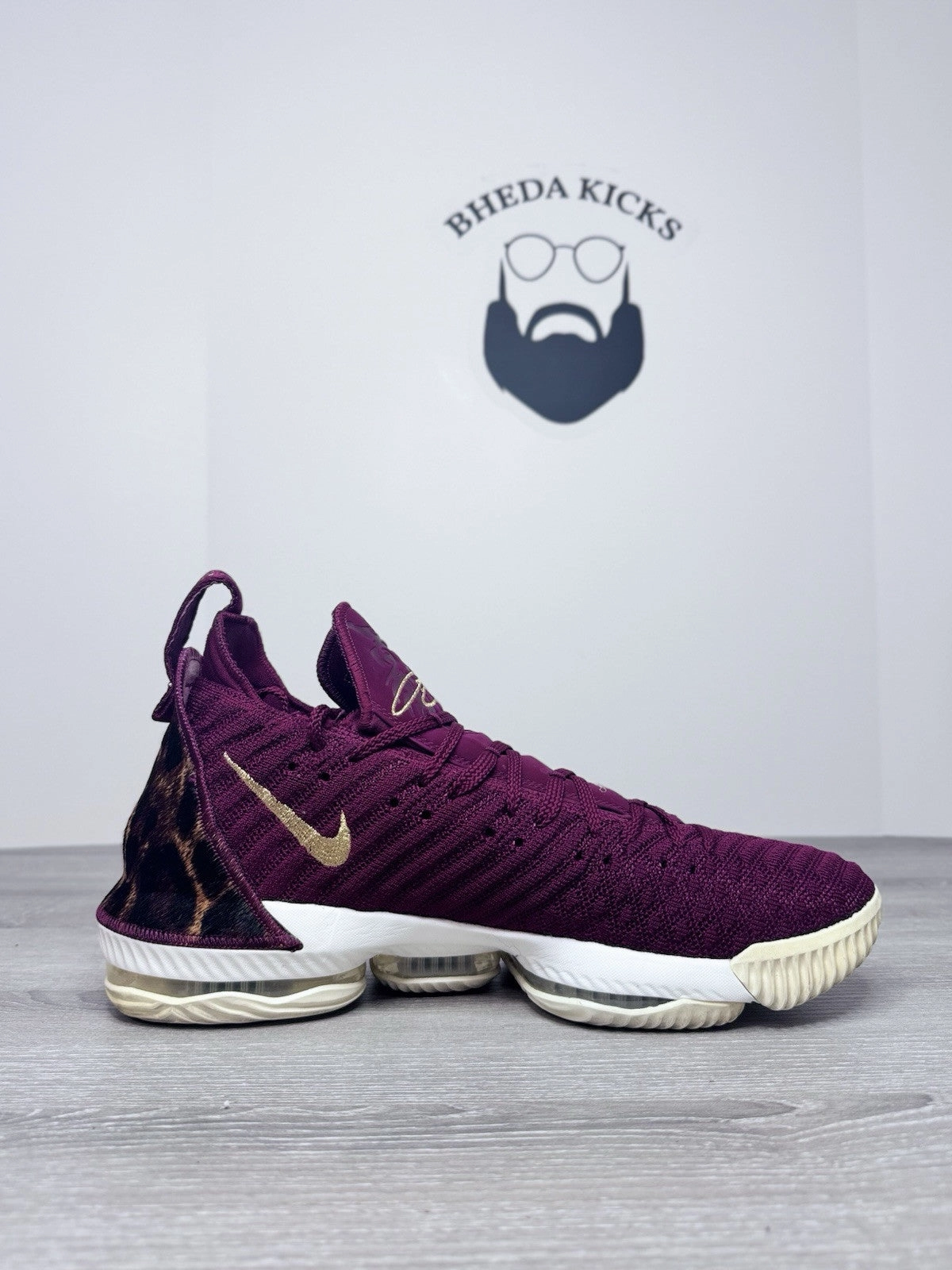 Size 13 - Nike Lebron 16 King AO2588-601 Red White Gold Preowned Authentic Asics Gel Nimbus Walking Shoes