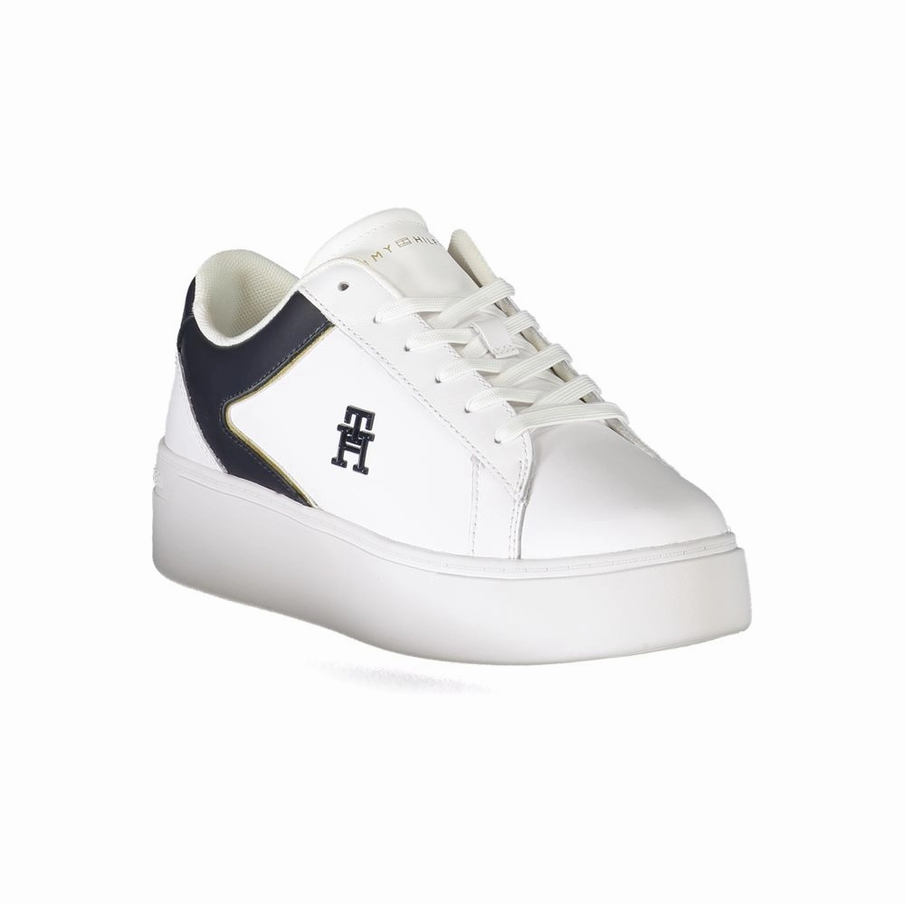 Smokers Hut And Sneakers Tommy Hilfiger White Polyester Sneaker