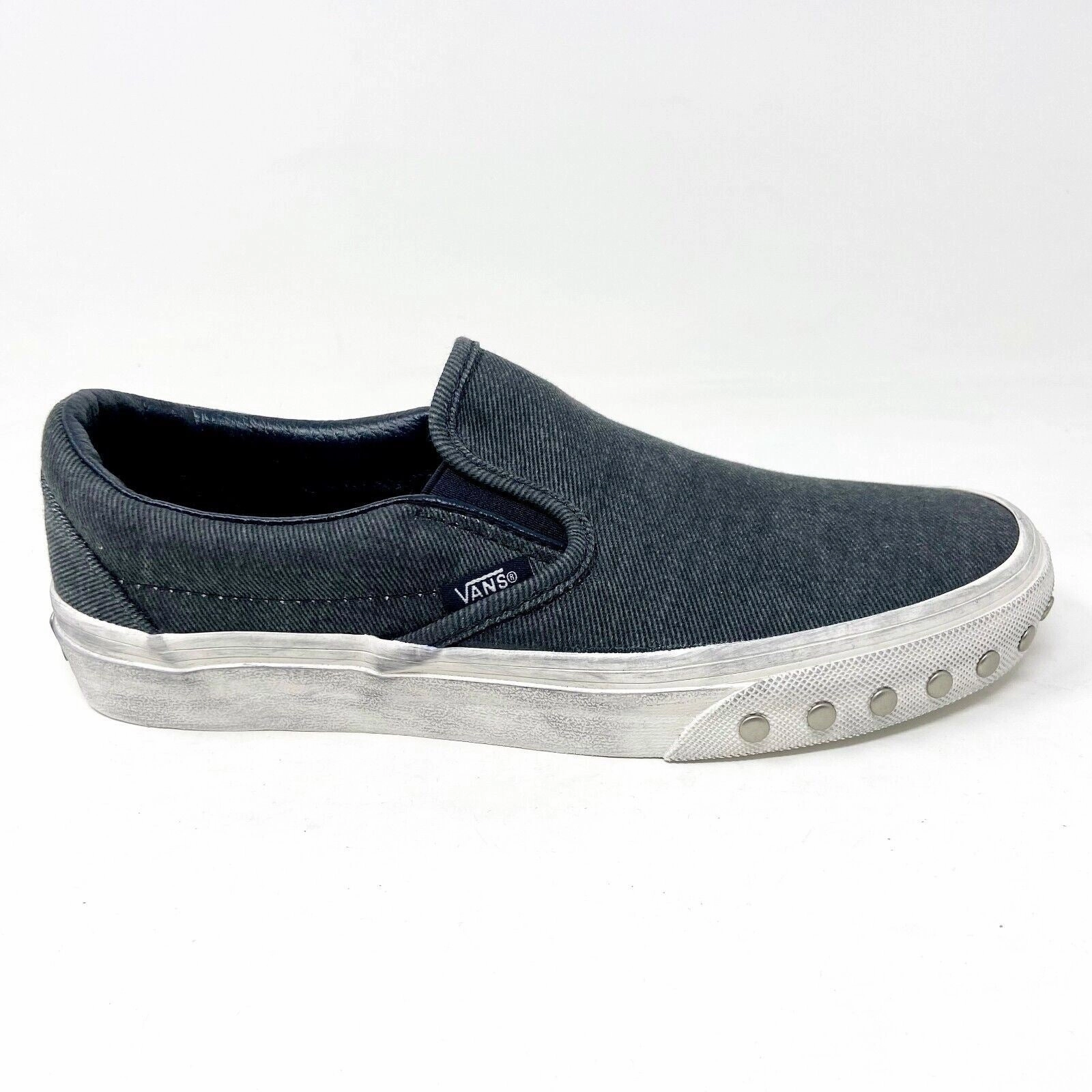 Business Casual Shoes Near Me Vans Classic Slip On Overwashed Graphite Gray White Womens Casual Shoes