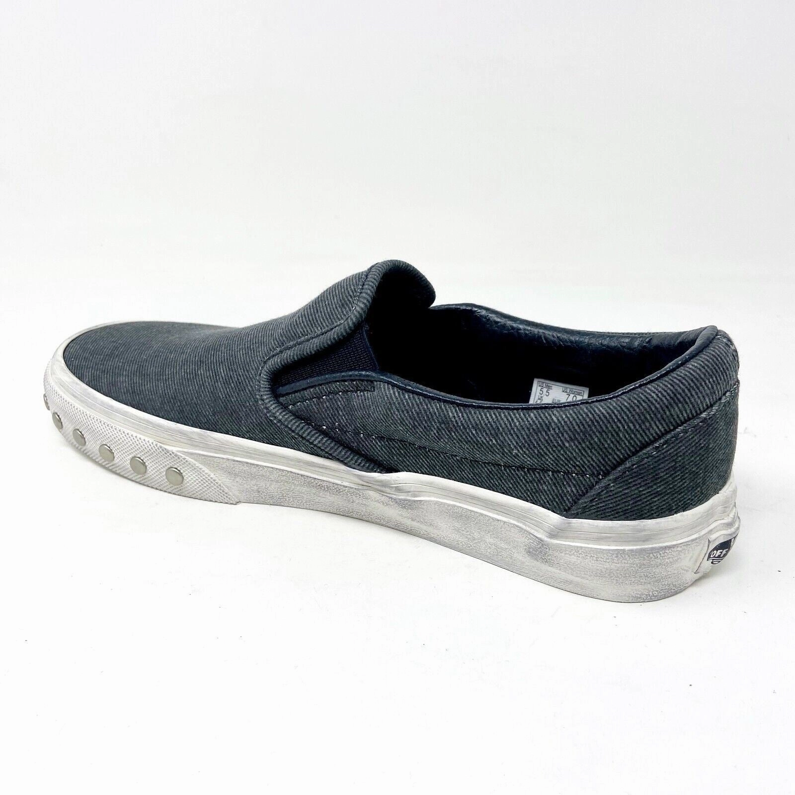 Most Stylish Casual Shoes Vans Classic Slip On Overwashed Graphite Gray White Womens Casual Shoes