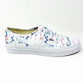 Vans Madewell Authentic Stained True White Tie Dye Womens Casual Shoes Roma Classic Casual Shoes