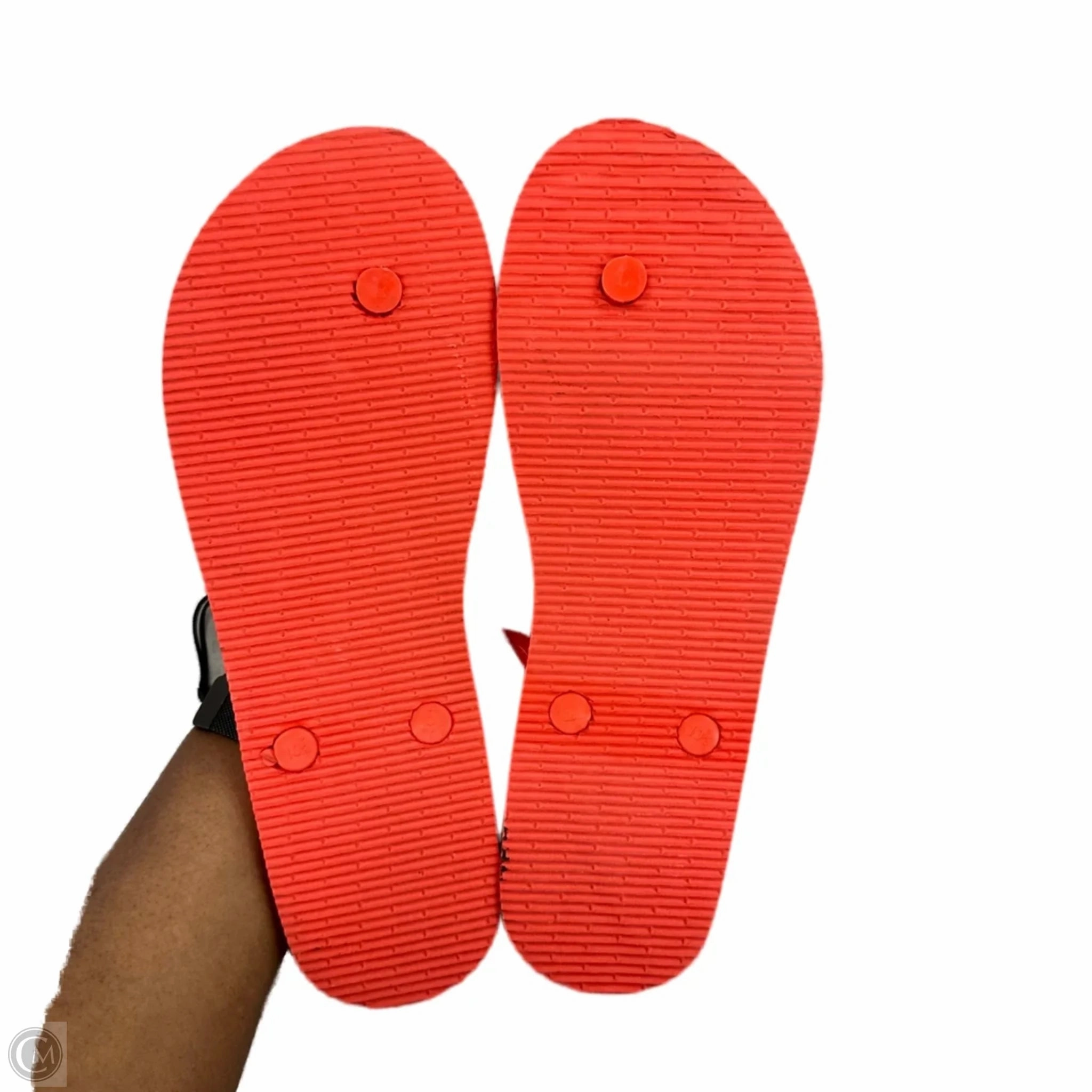 Wooden Flip Flops Japan Sandals Flip Flops By Nic In Red & White, Size: 10.5