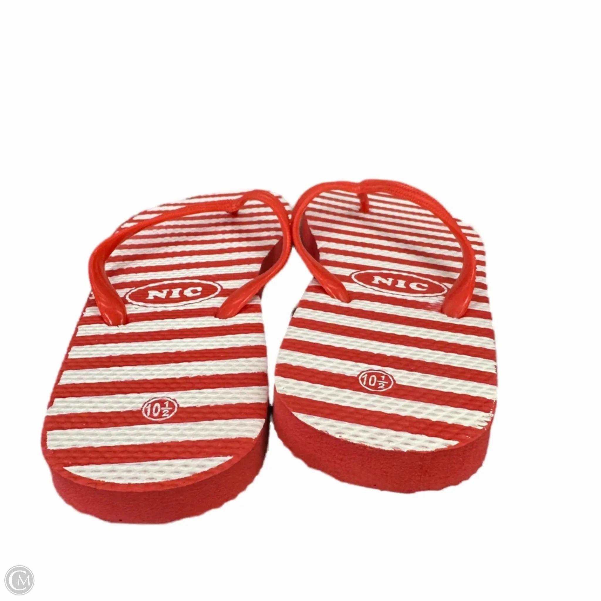 Gypsylove Flip Flops Sandals Flip Flops By Nic In Red & White, Size: 10.5