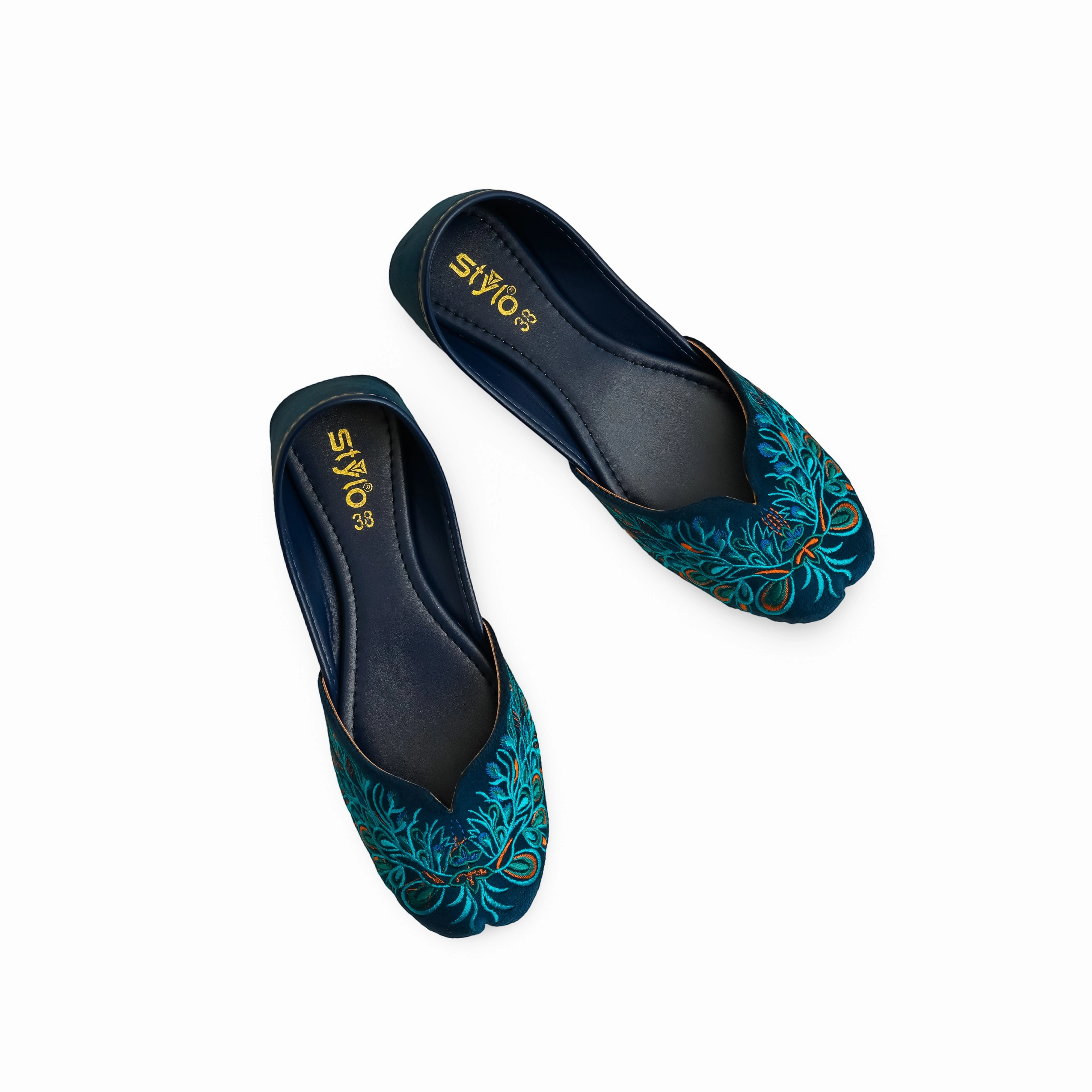 Blue Formal Khusa EC8569 Soft Ballet Flats Shoes