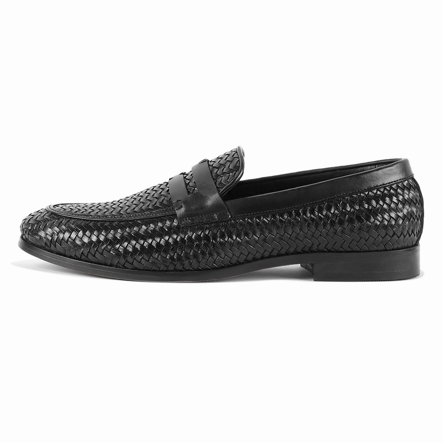 Nb 1906 Loafers Penny Loafers Weave Leather Black