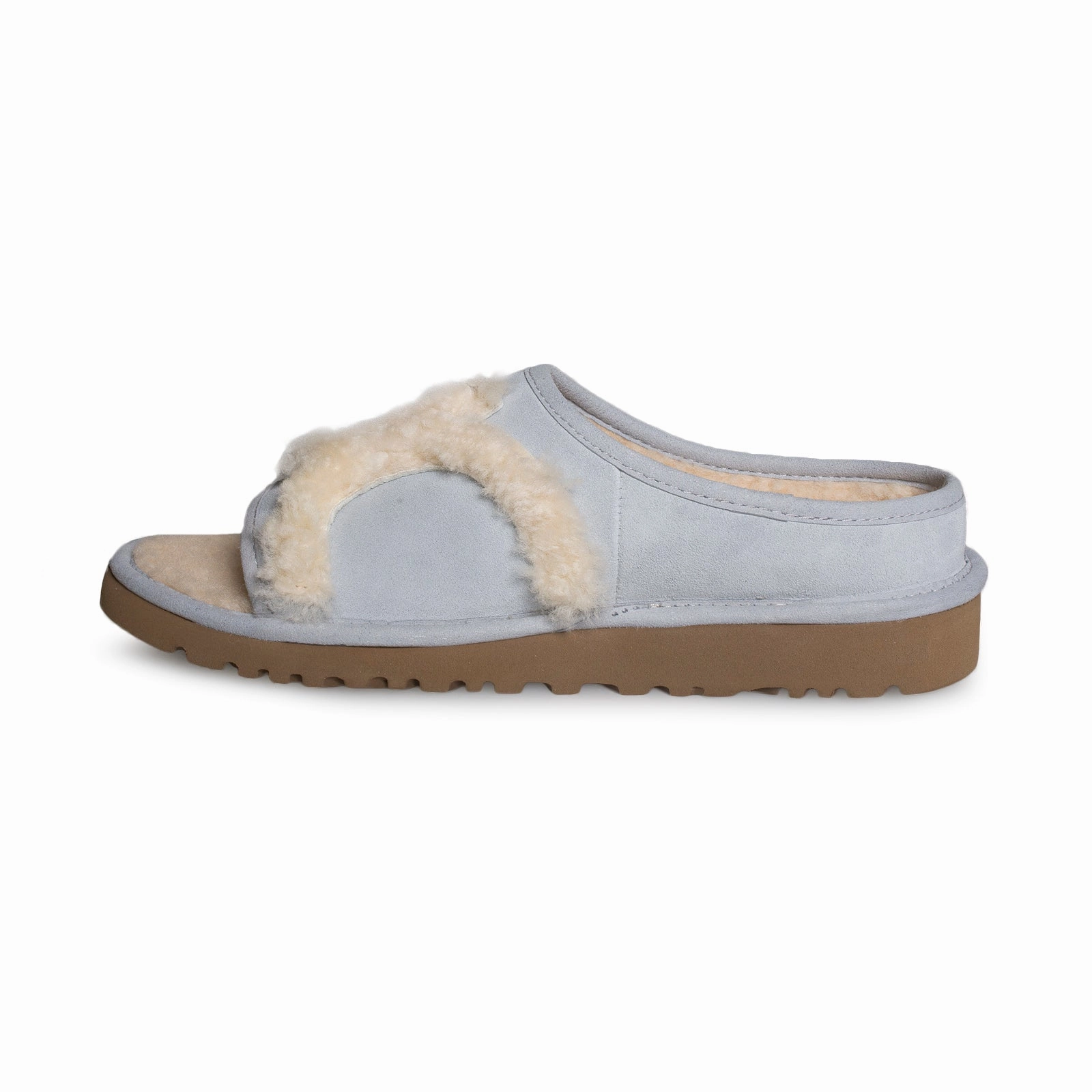 Custom Dog Slippers UGG Slide Horizon Blue/Natural Slippers - Women's