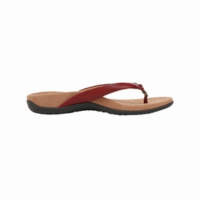 Better In Flip Flops Decal Vionic Women's Bella Leather Thong Sandals Flip-Flop Syrah I0929L1601