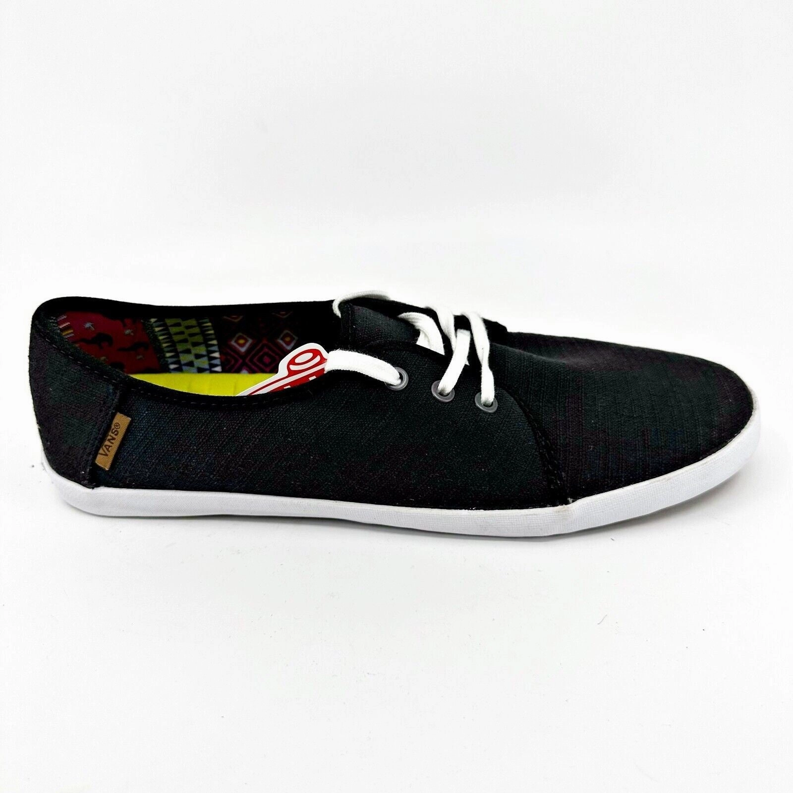 Casual Shoes That Make You Taller VANS Tazie (Leila) Black White Womens Size 10 Casual Loafer Shoes
