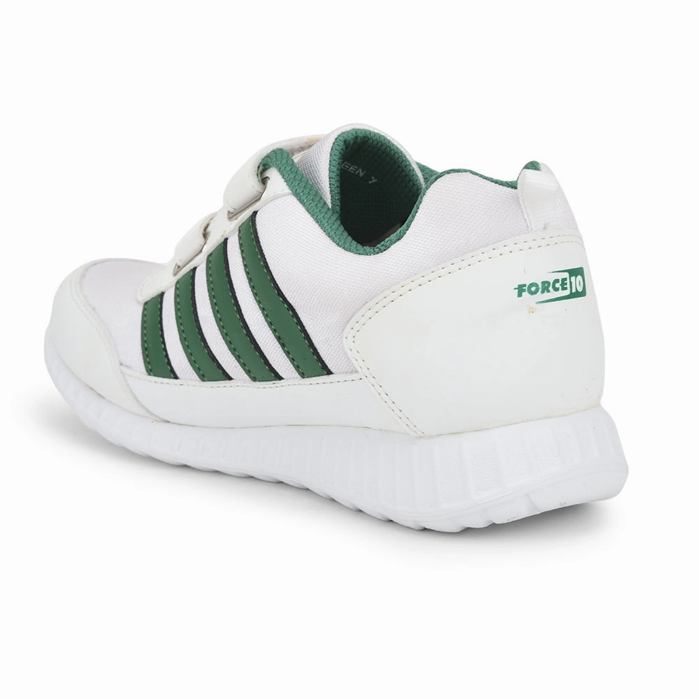 Force 10 Green Non Lacing Uniform School Shoes For Kids 9906-90SV By Liberty Vortak Mono Casual Shoes