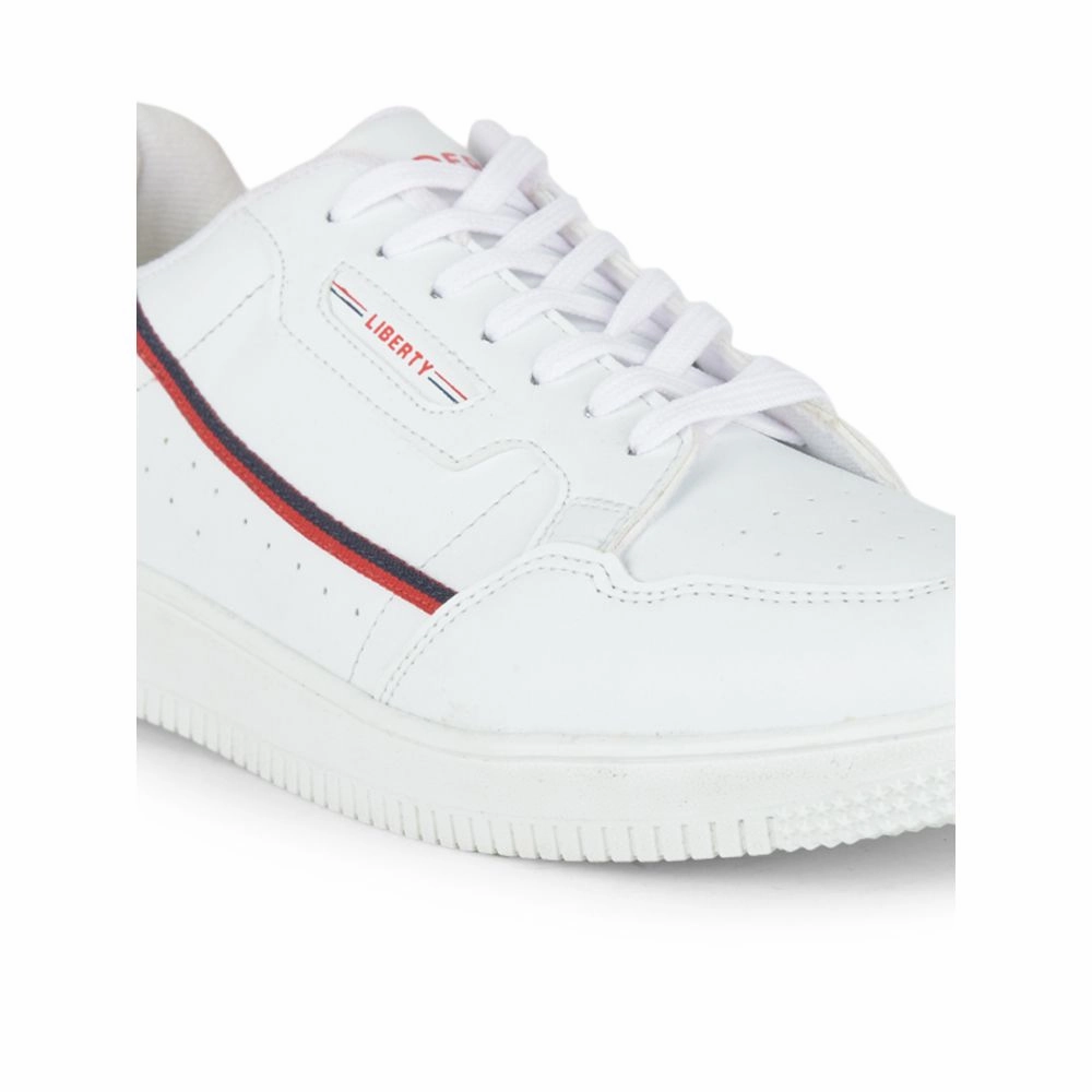 Gliders White Lacing Sneakers For Men SNK-701 By Liberty Dk Foot And Casual Shoes