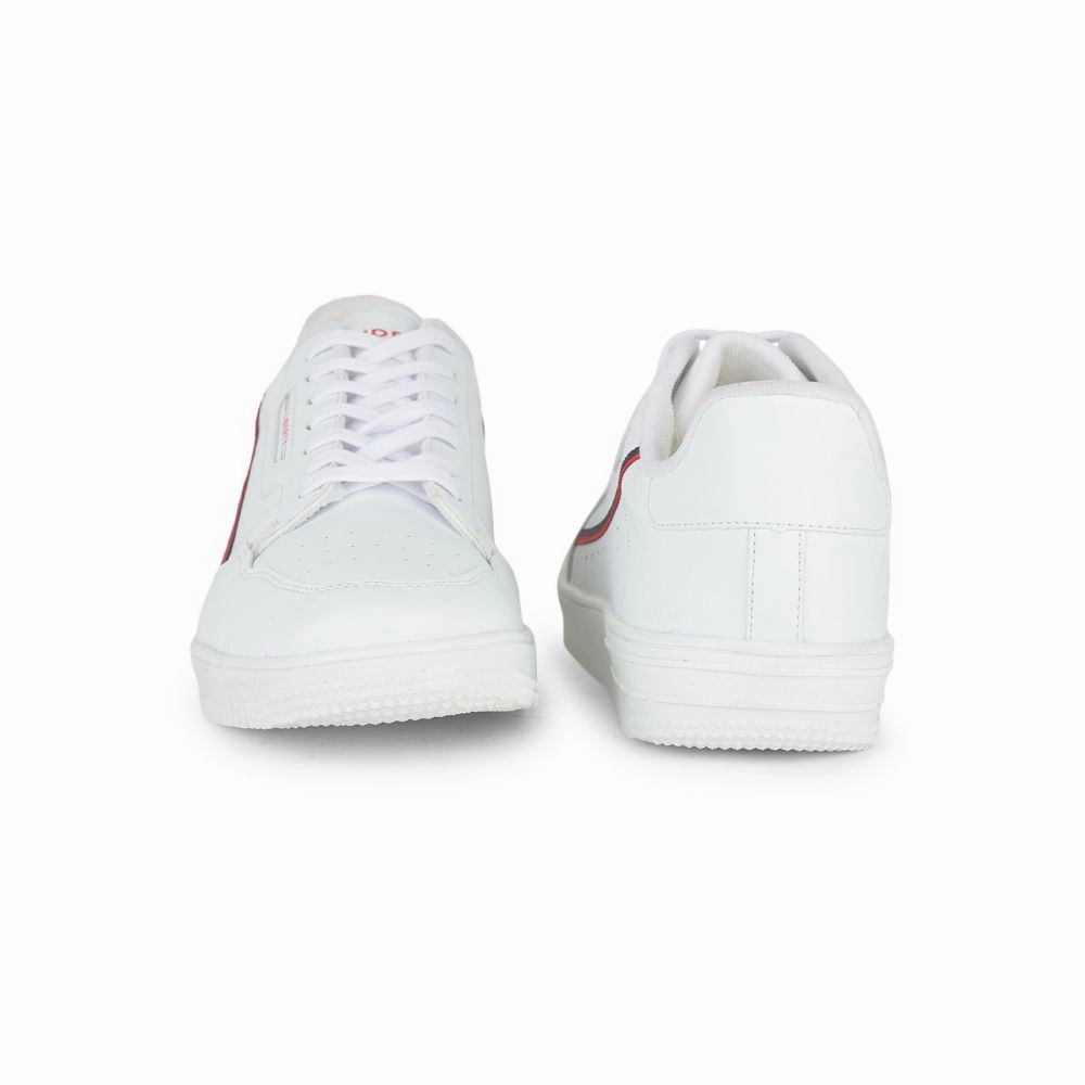 Gliders White Lacing Sneakers For Men SNK-701 By Liberty Daily Wear Casual Shoes