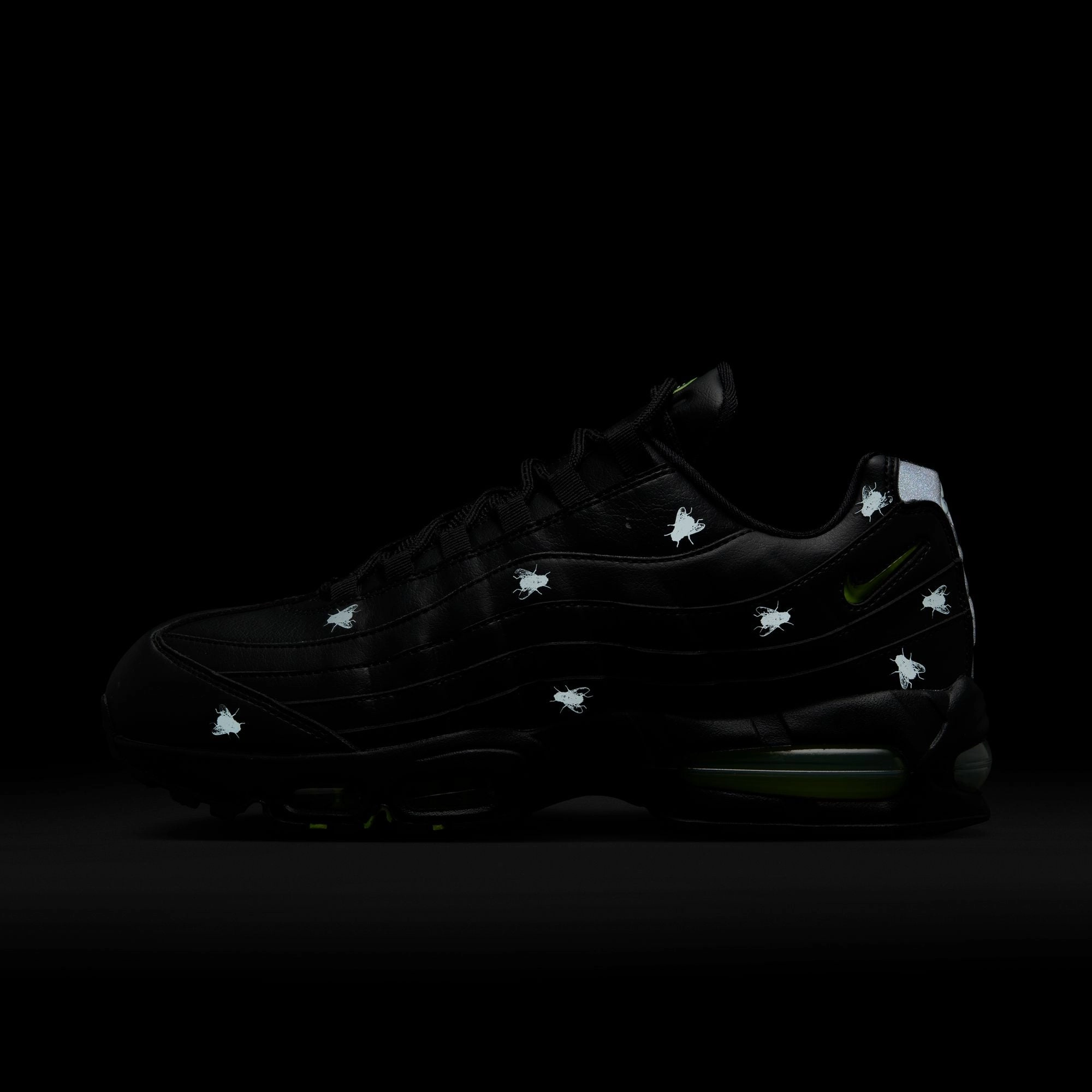 Nike Air Max 95 PRM 'Neon Yellow Metallic Grey' Paint Splatter Asics Shoes
