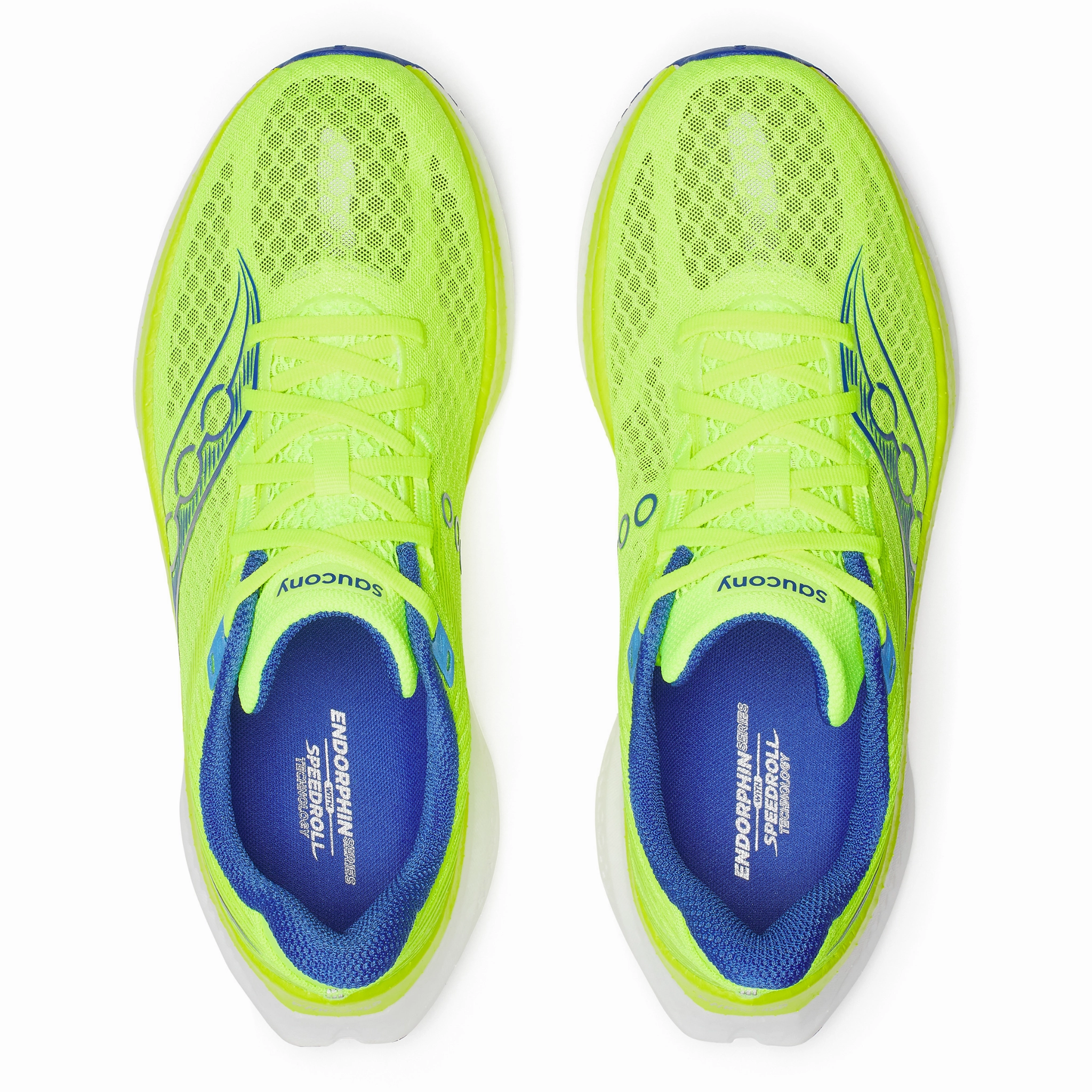 Saucony Mens Endorphin Speed 5 - Citron/Lapis - Speed Running Shoes Stability