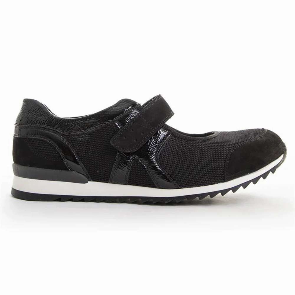Nappa Leather Casual Shoes Waldlaufer Orla Black Combi Mary Jane (Women's)
