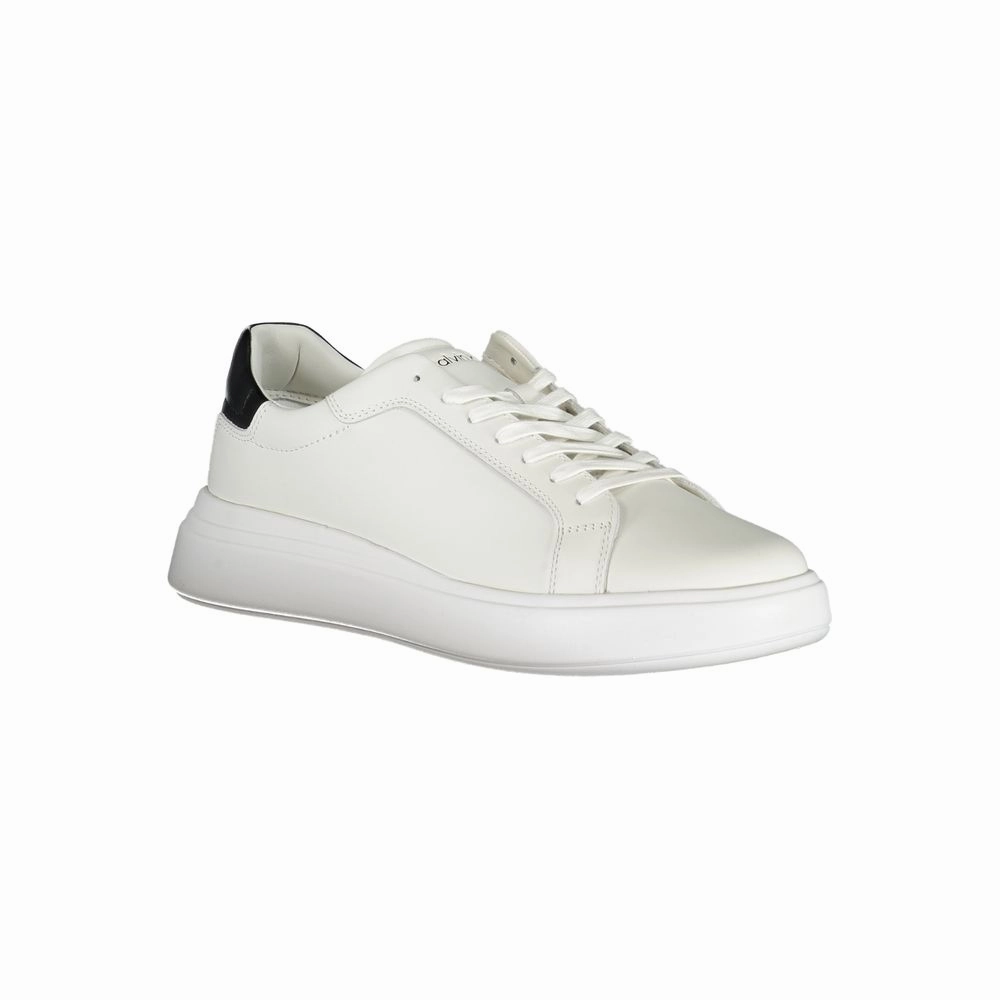 Basketball Shoes Casual Calvin Klein Sleek White Sneakers with Contrast Accents