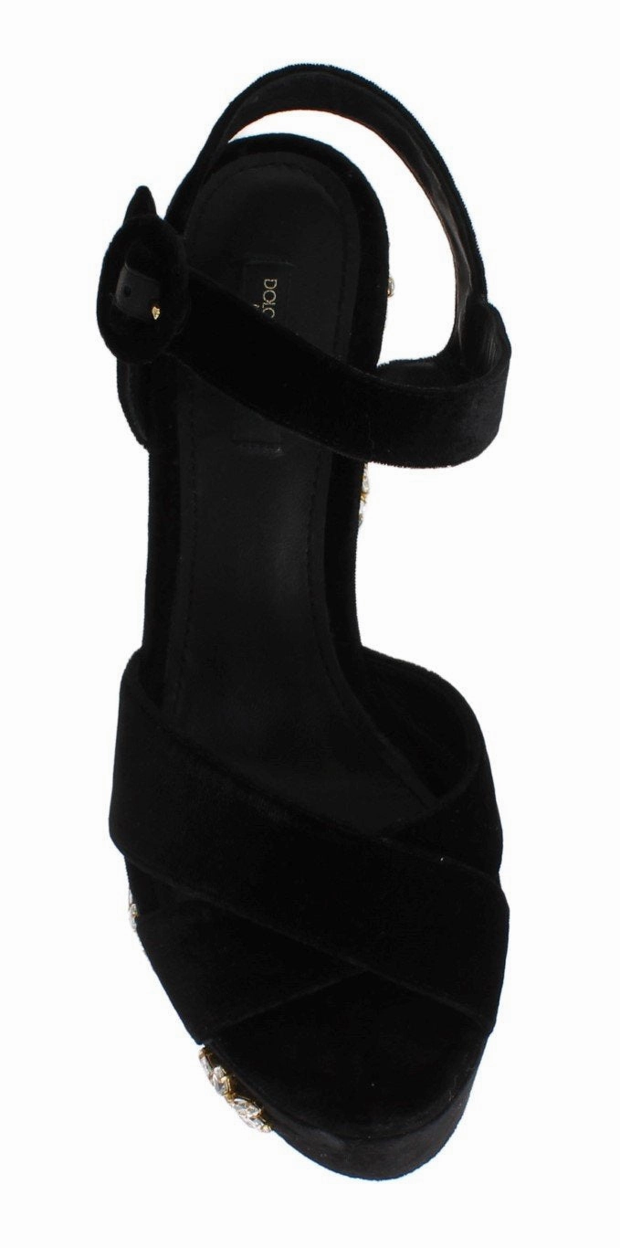 Sandals Emerald Bay Expedia Black Velvet Crystal Wedges Sandals