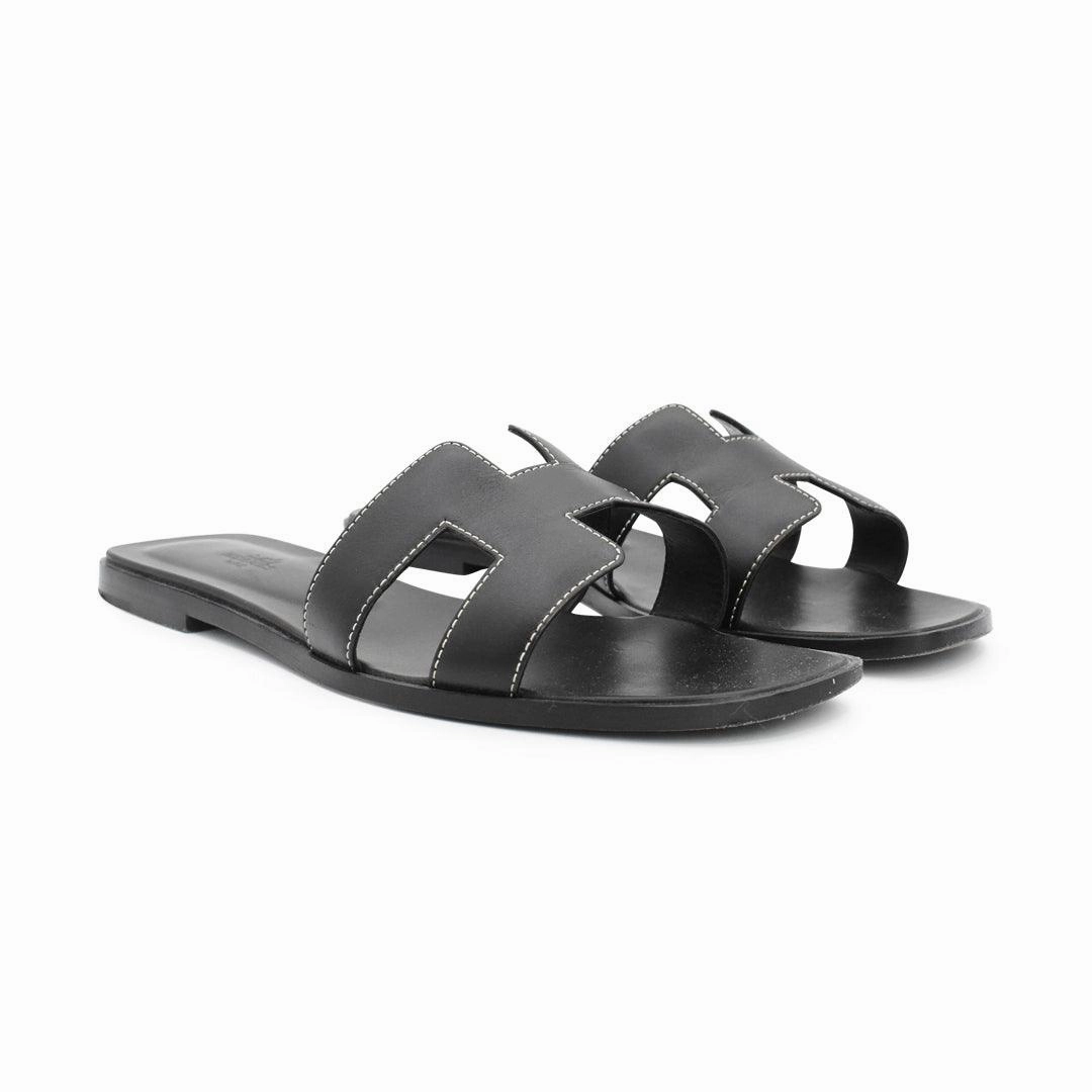 Hermes 'Oran' Sandals - Women's 42 Flat Strappy Dress Shoes