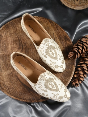 Casual Boots Waris Beige-Gold Mojaris